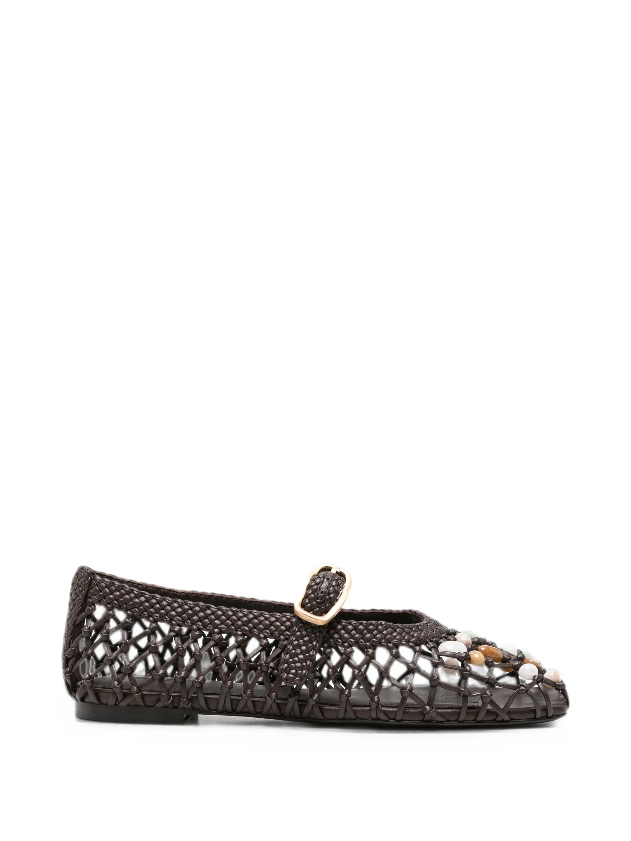 Mercier bead-embellished ballet flats