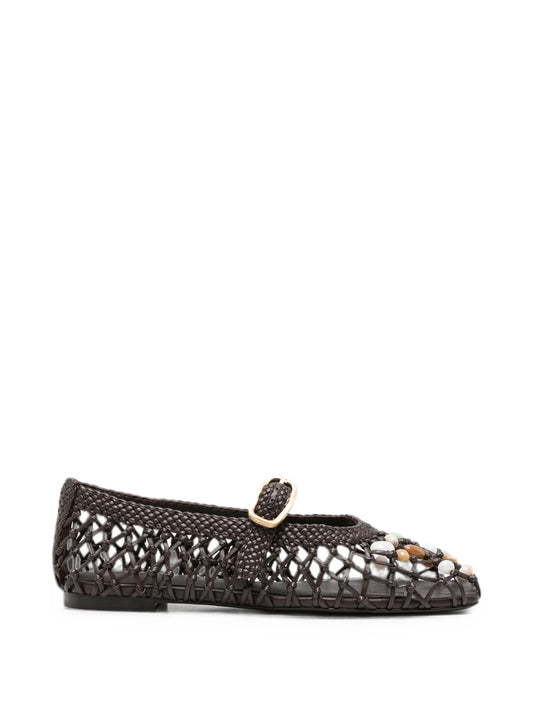 Mercier bead-embellished ballet flats