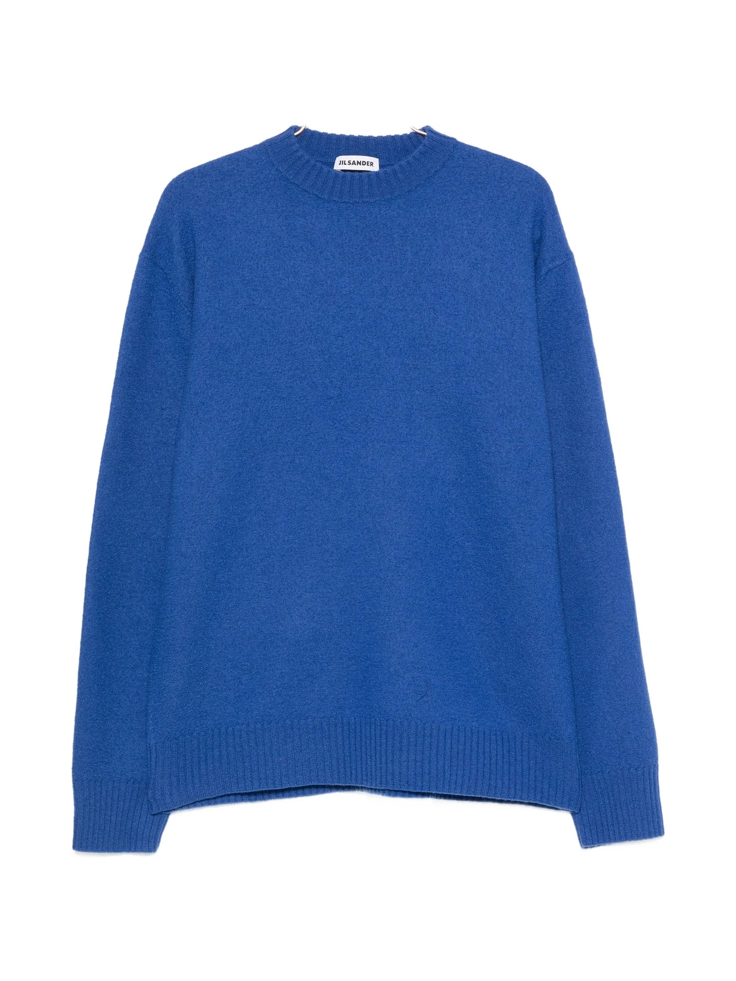 ribbed-knit trim wool sweater
