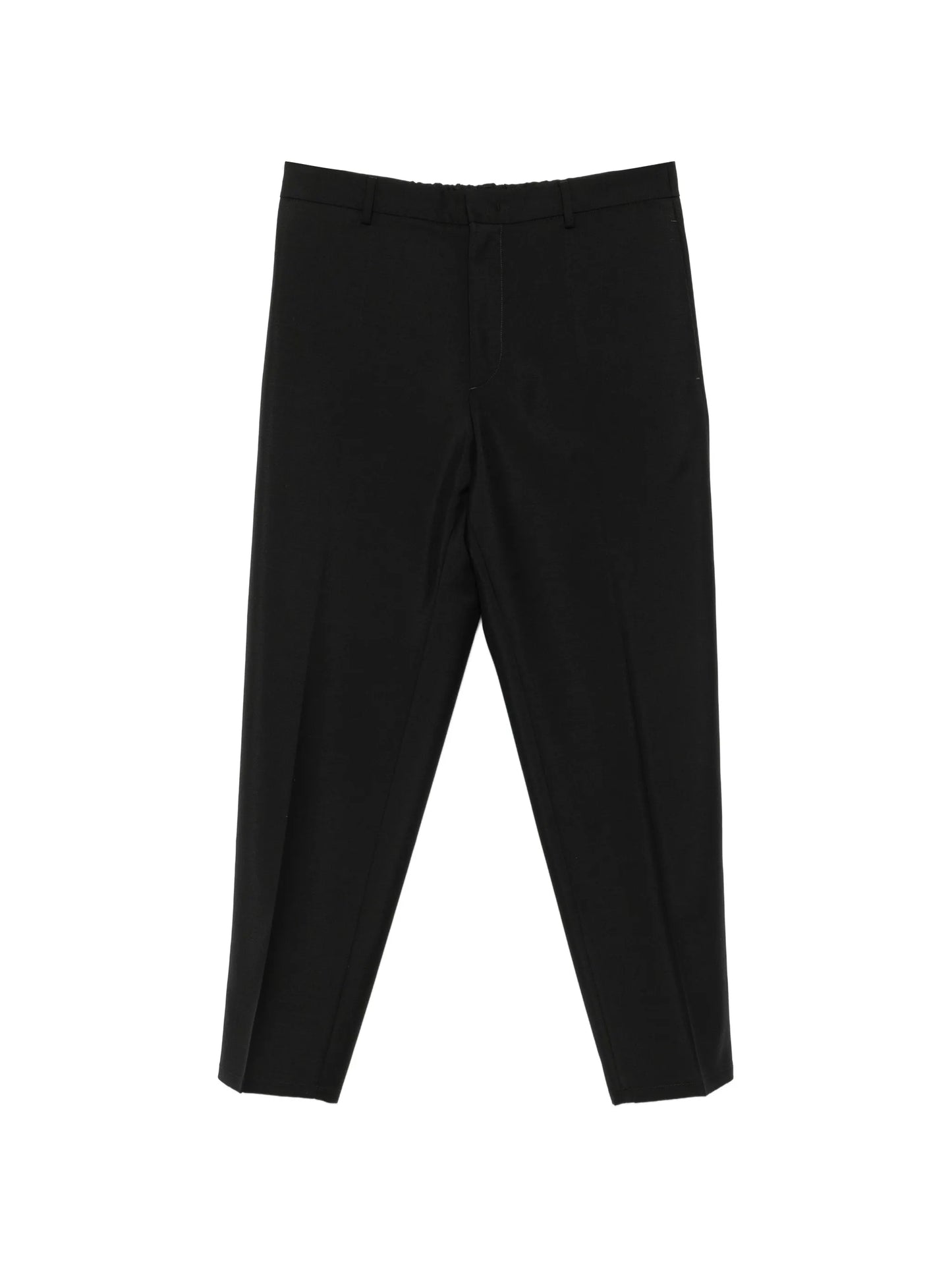 straight-leg cotton trousers