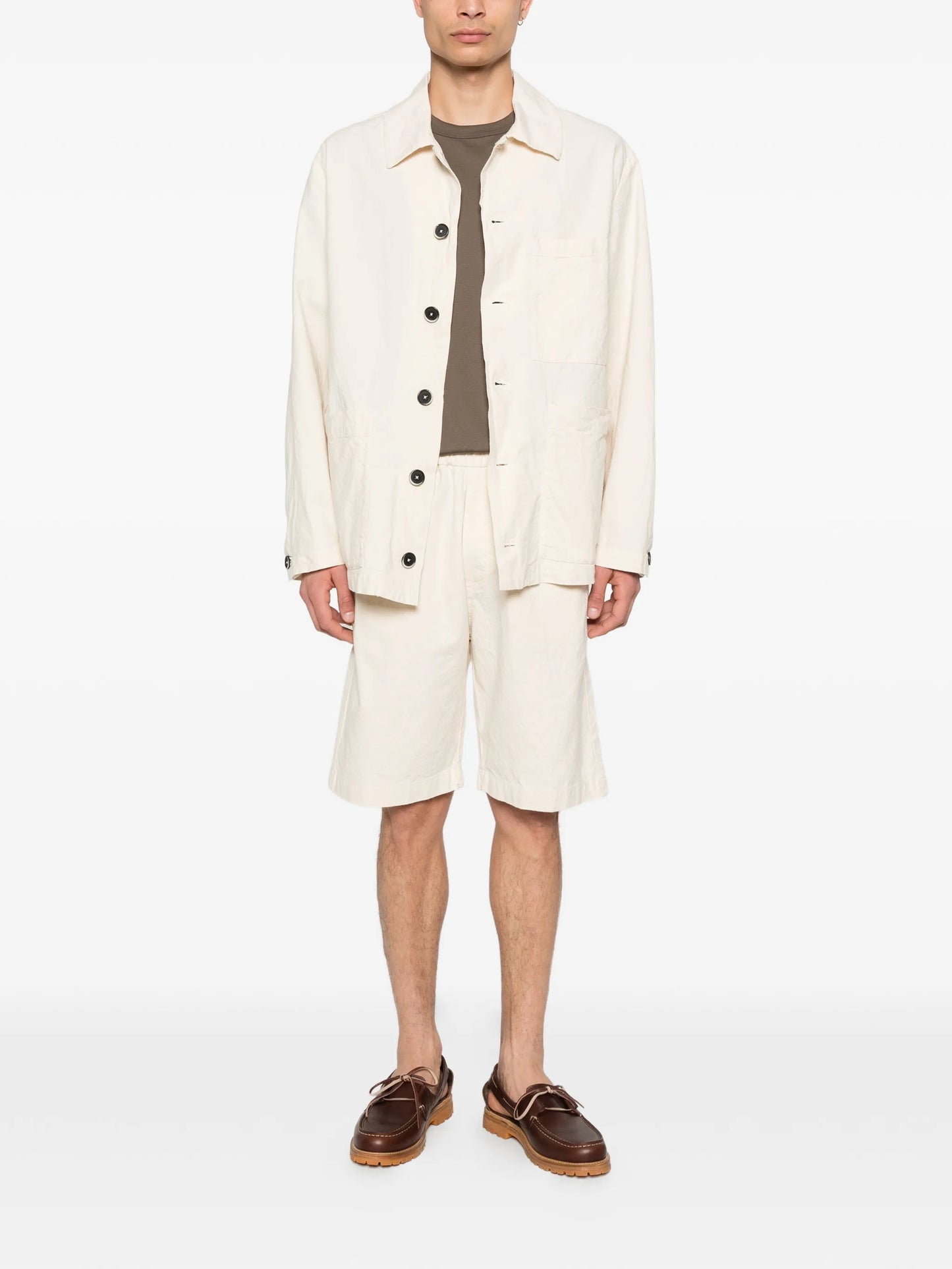 elasticated-waistband shorts