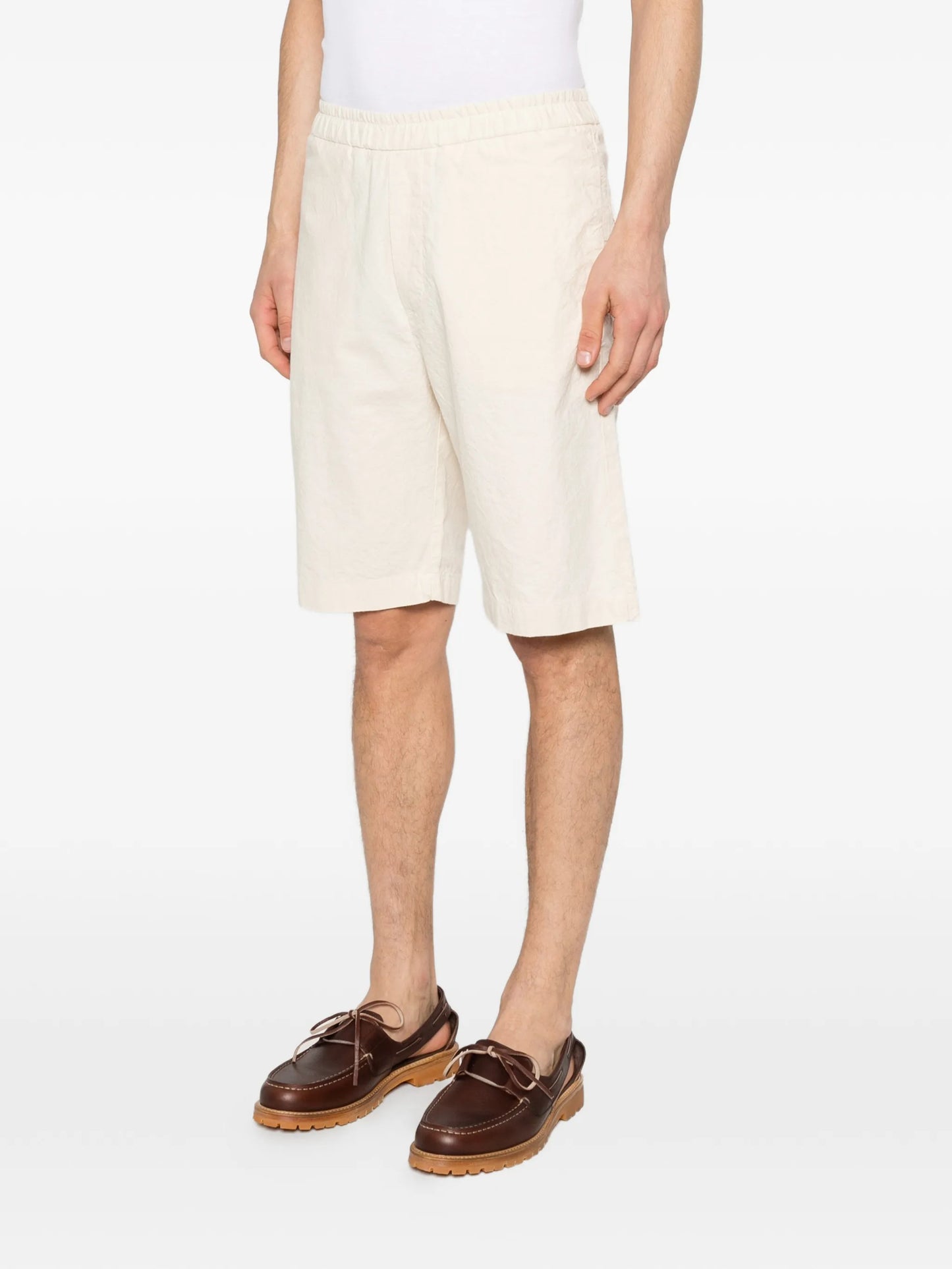 elasticated-waistband shorts