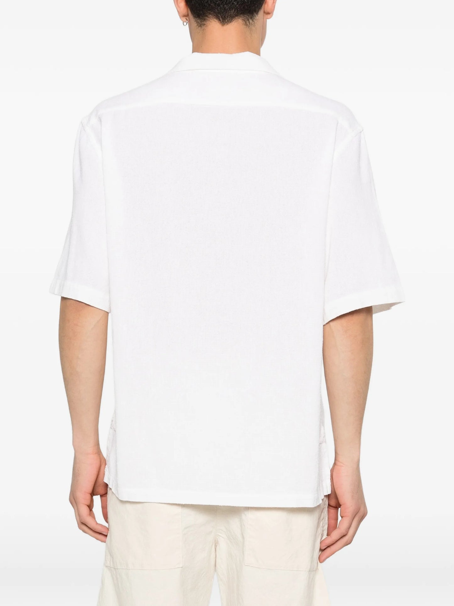 point-collar polo shirt