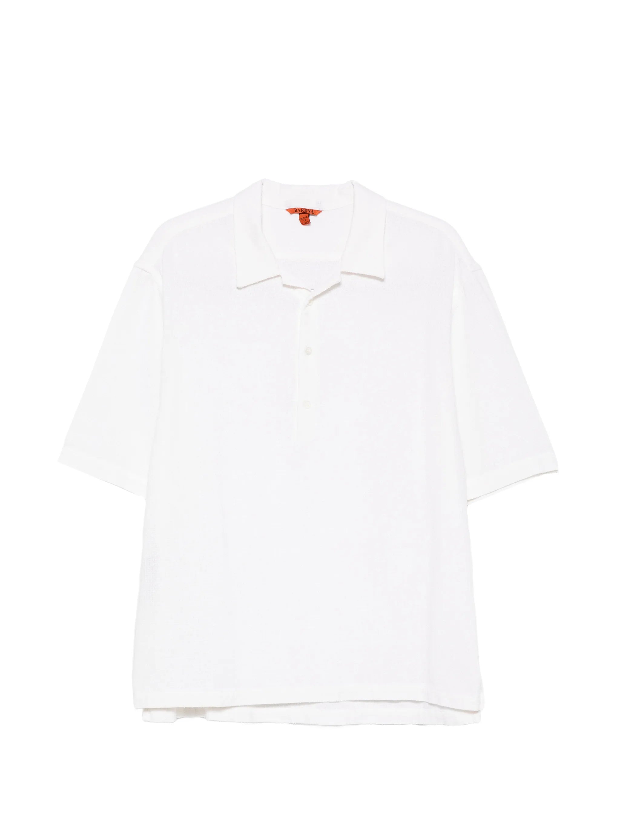 point-collar polo shirt