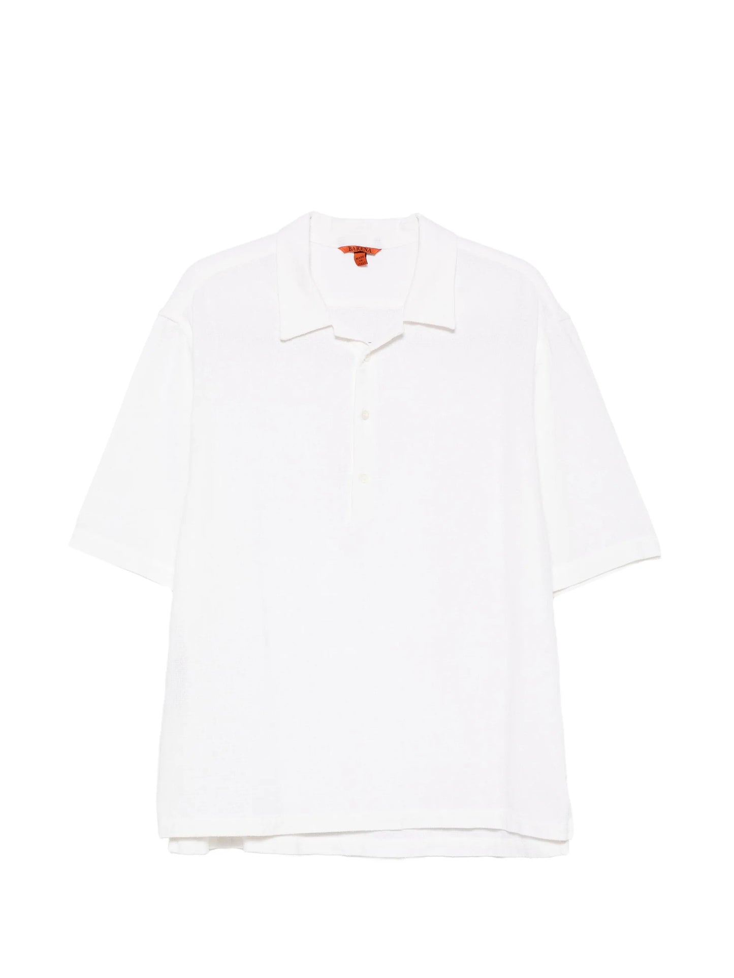 point-collar polo shirt