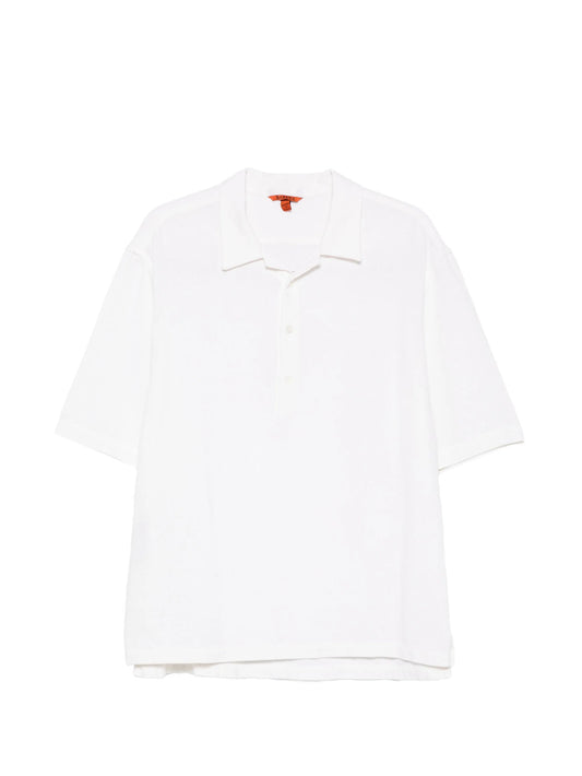 point-collar polo shirt