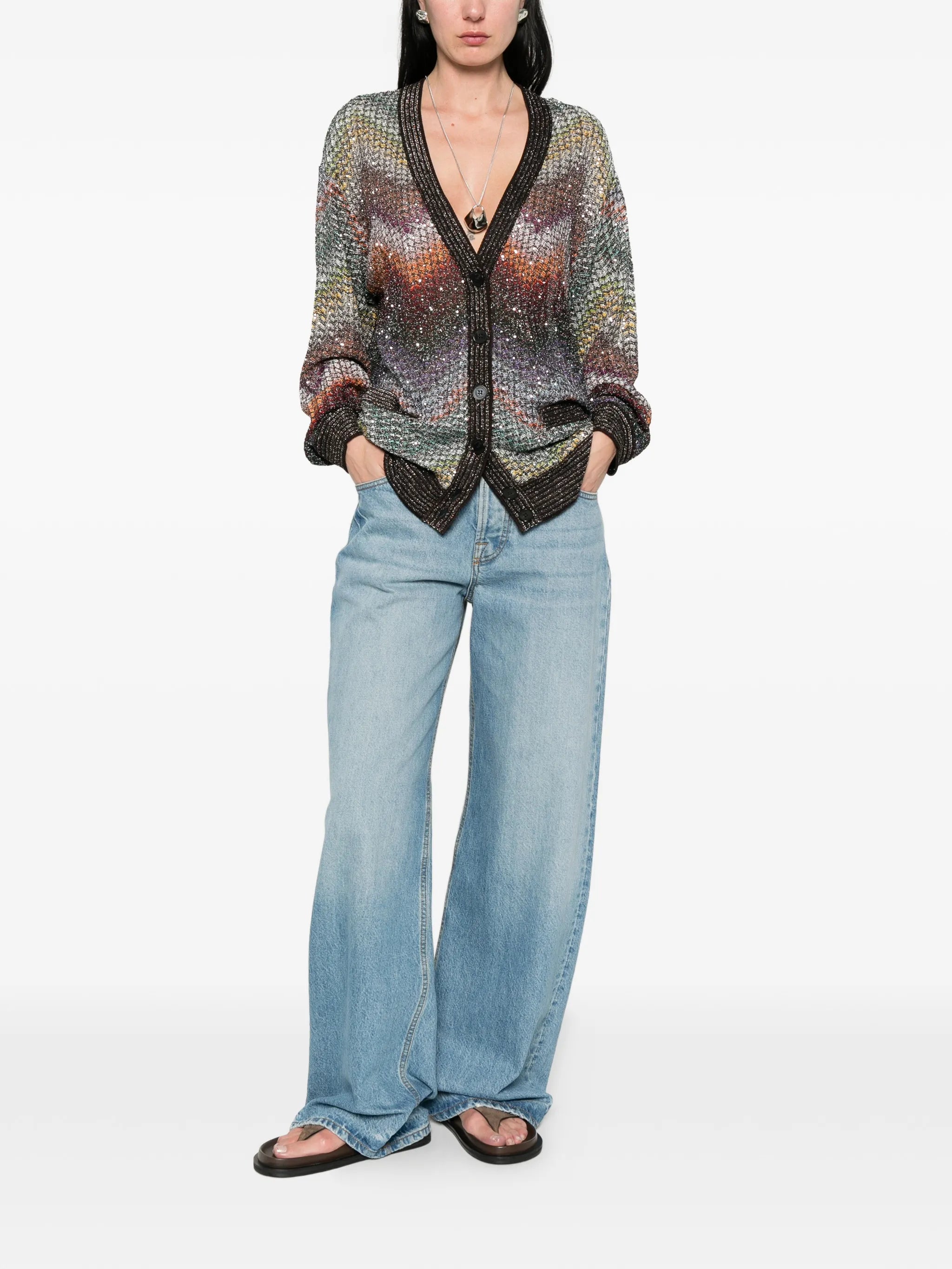 sequinned cardigan