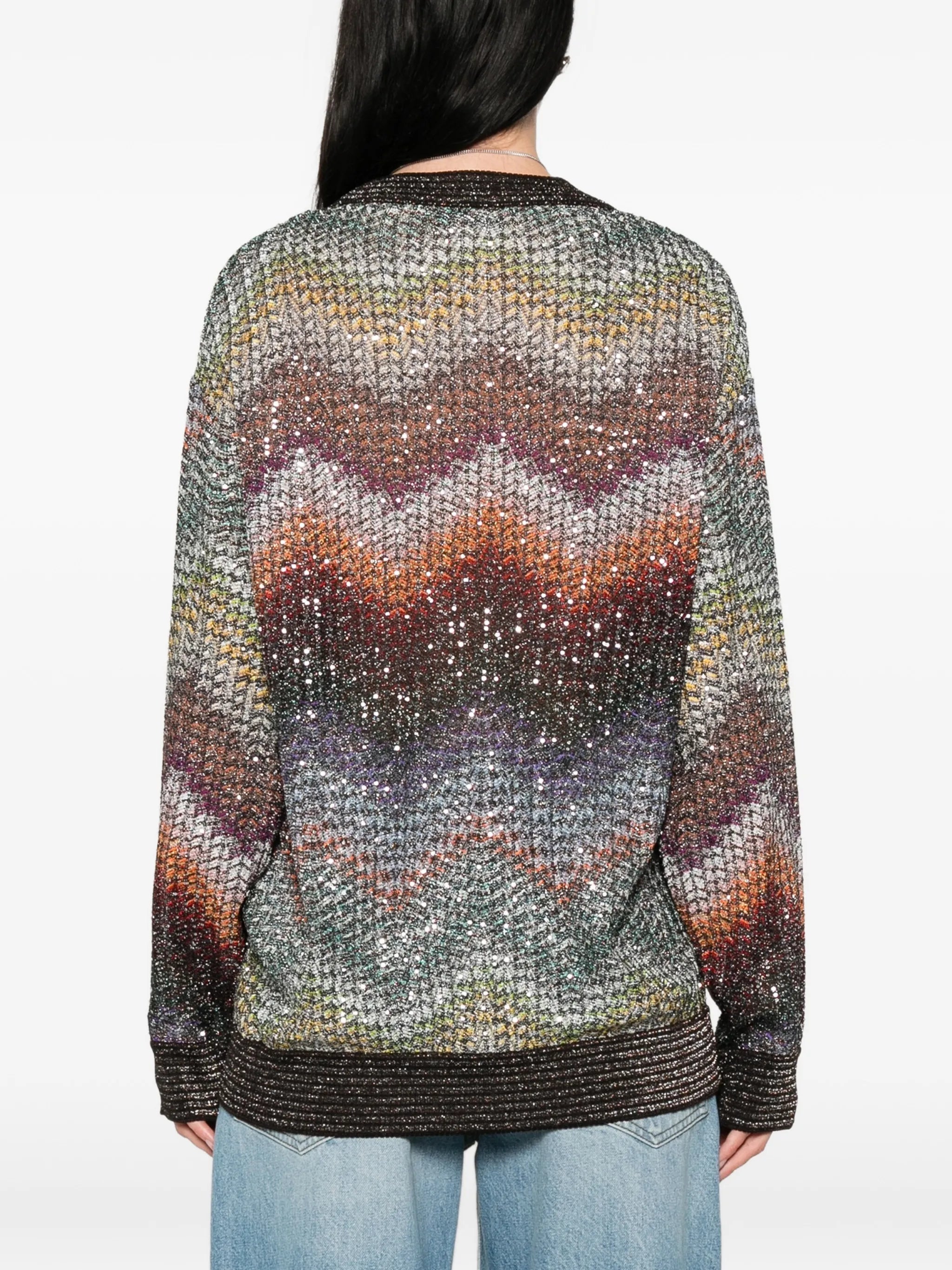 sequinned cardigan