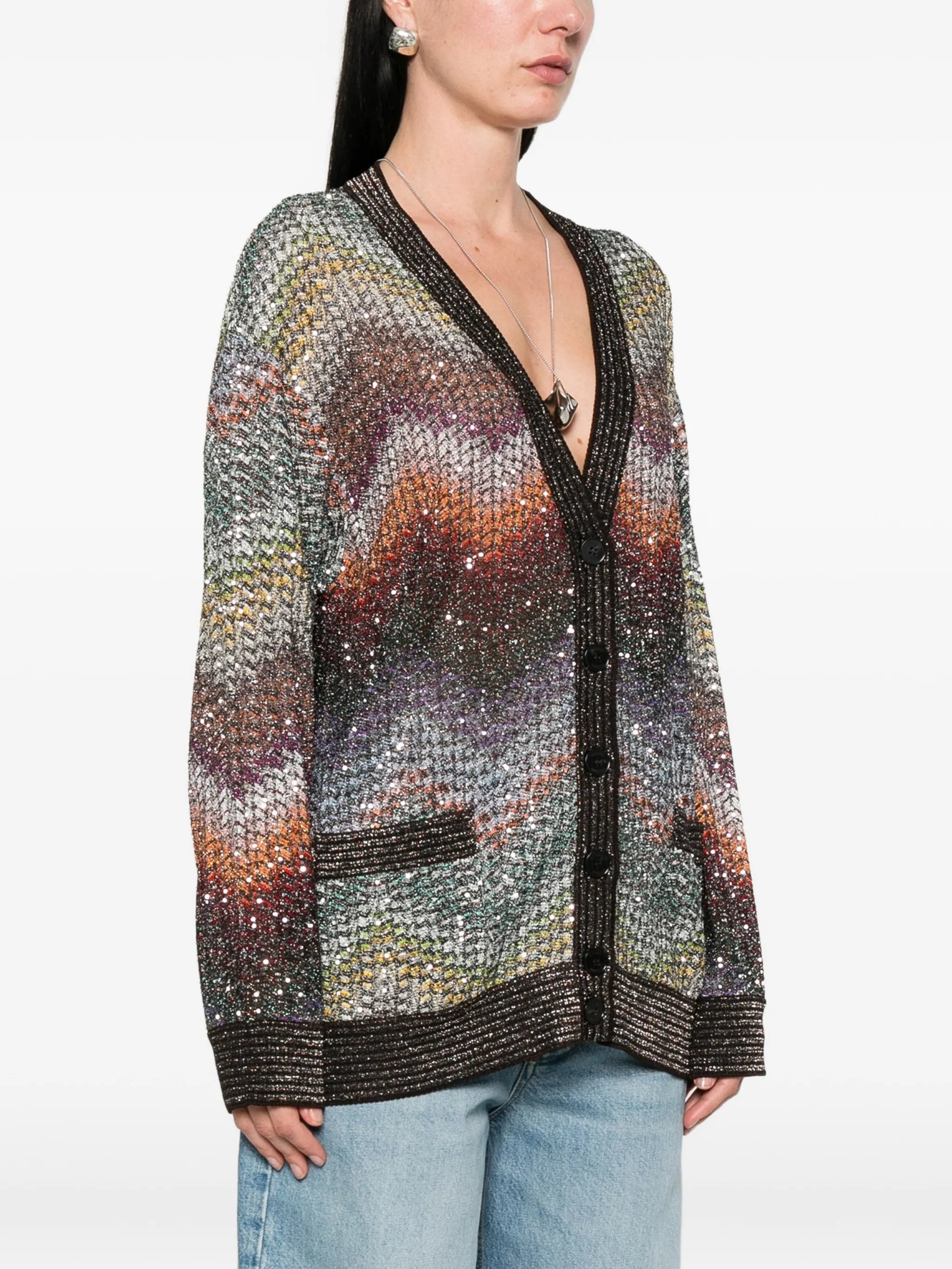 sequinned cardigan