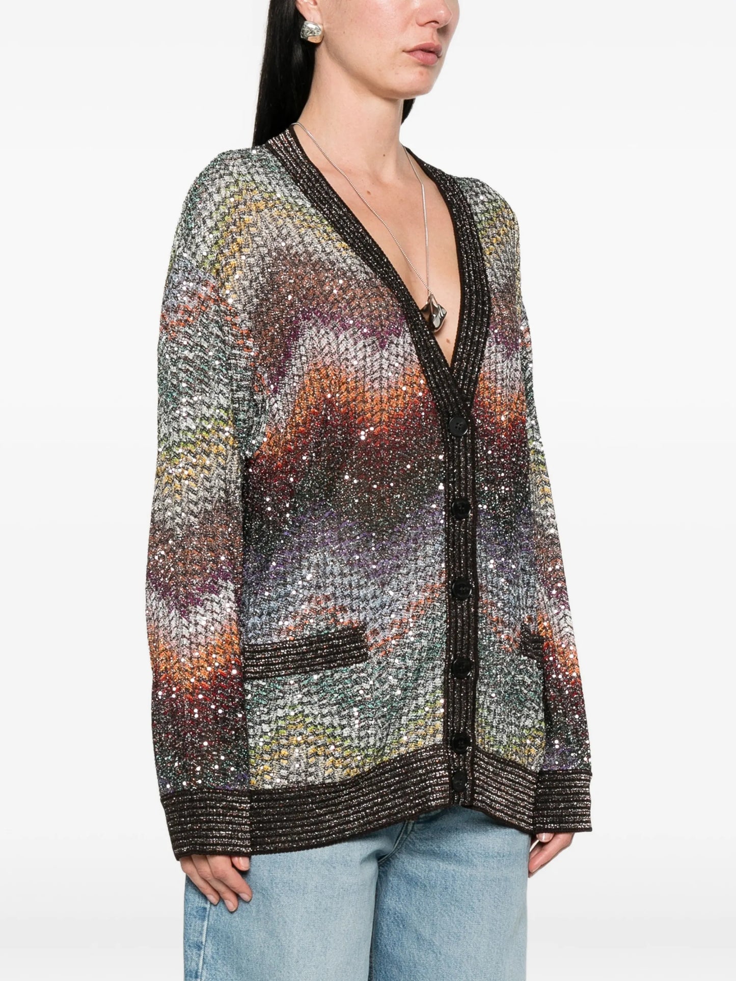 sequinned cardigan