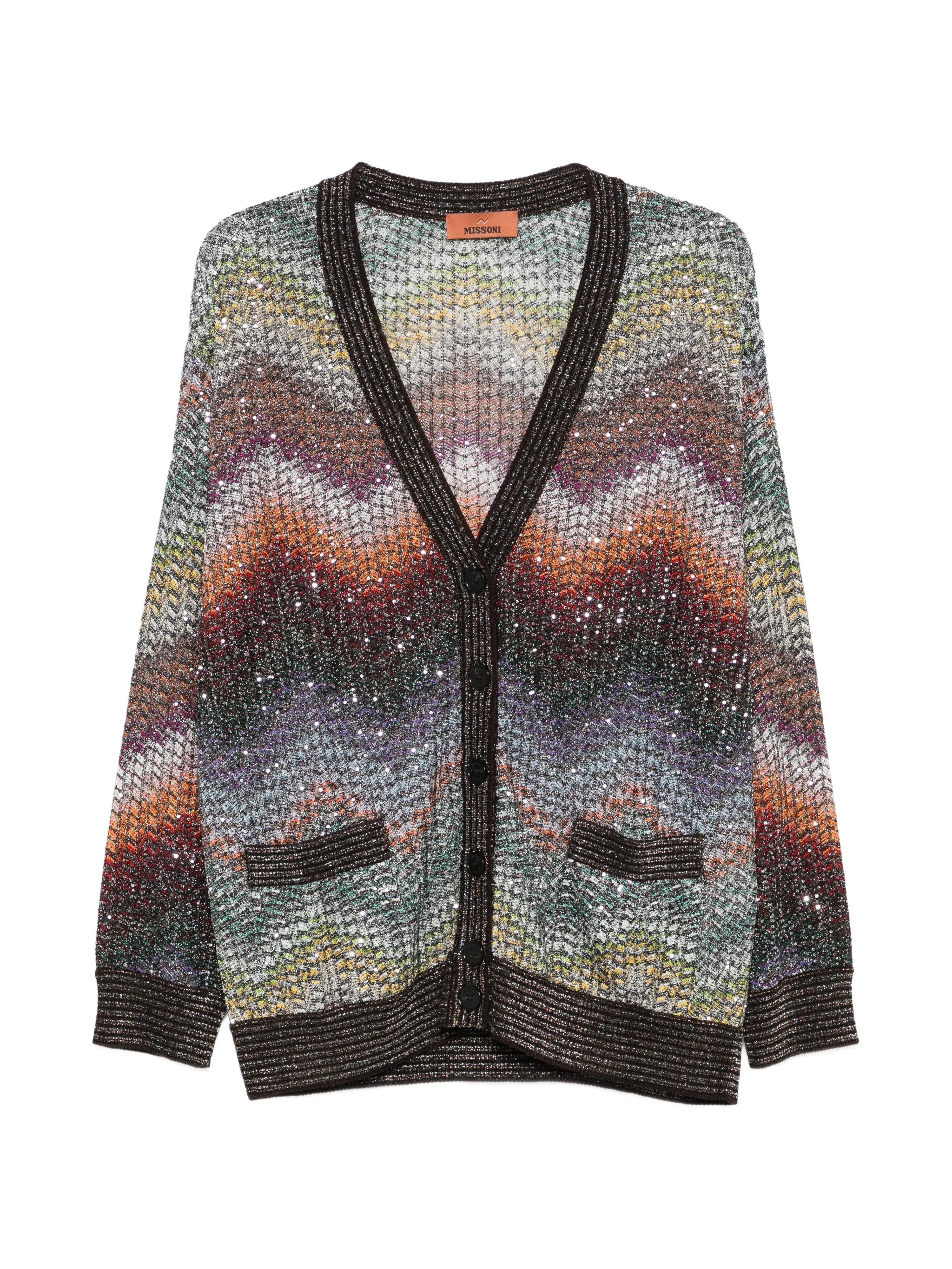 sequinned cardigan