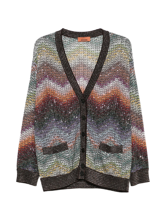 sequinned cardigan