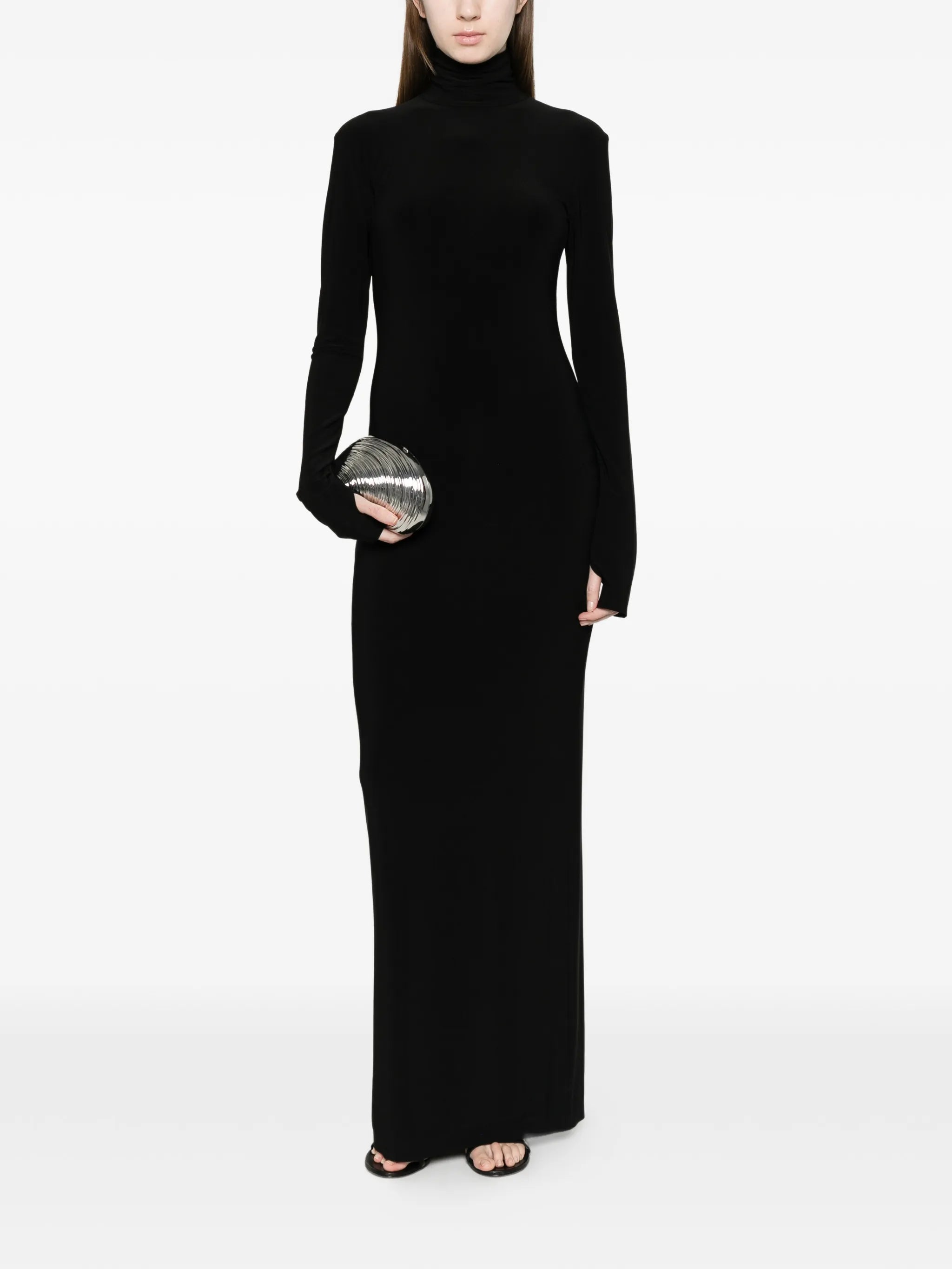long-sleeve maxi dress