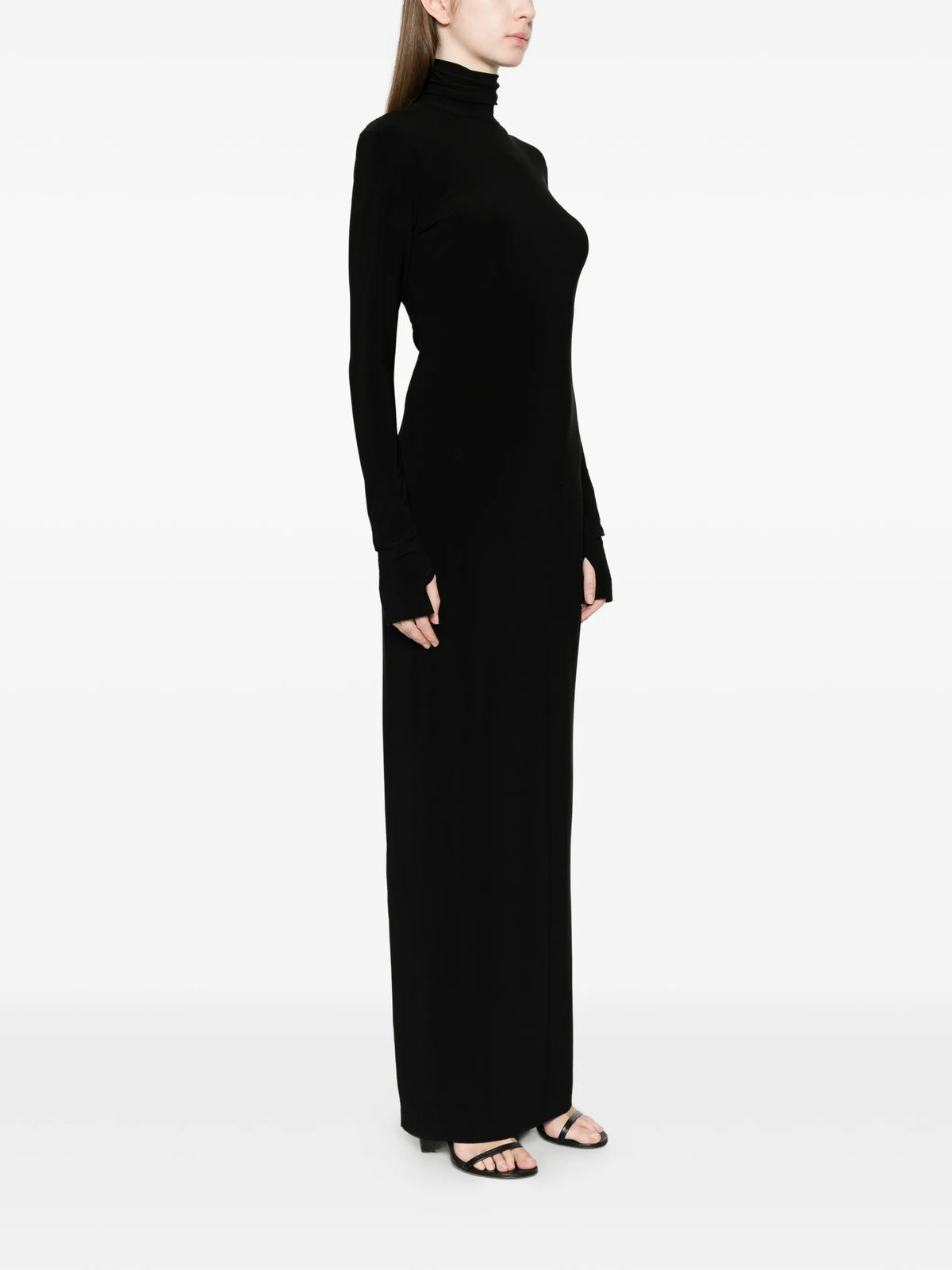 long-sleeve maxi dress