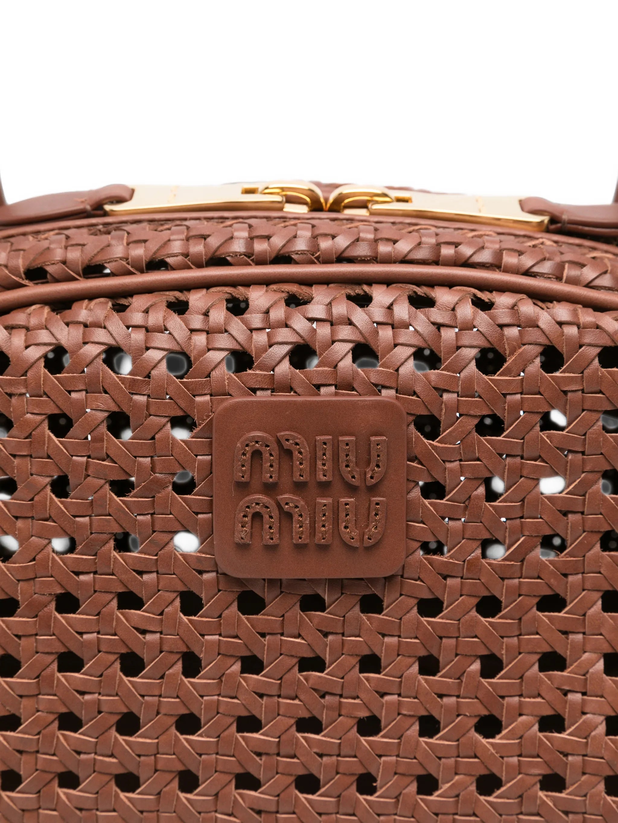 Beau woven leather bag