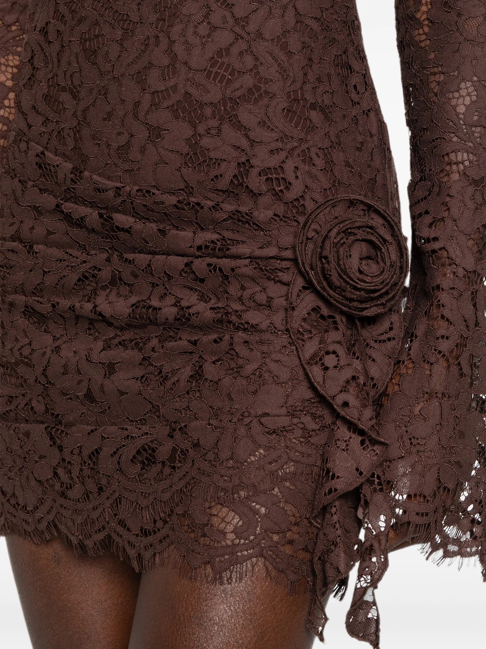 Bodita lace rosette-detail mini dress