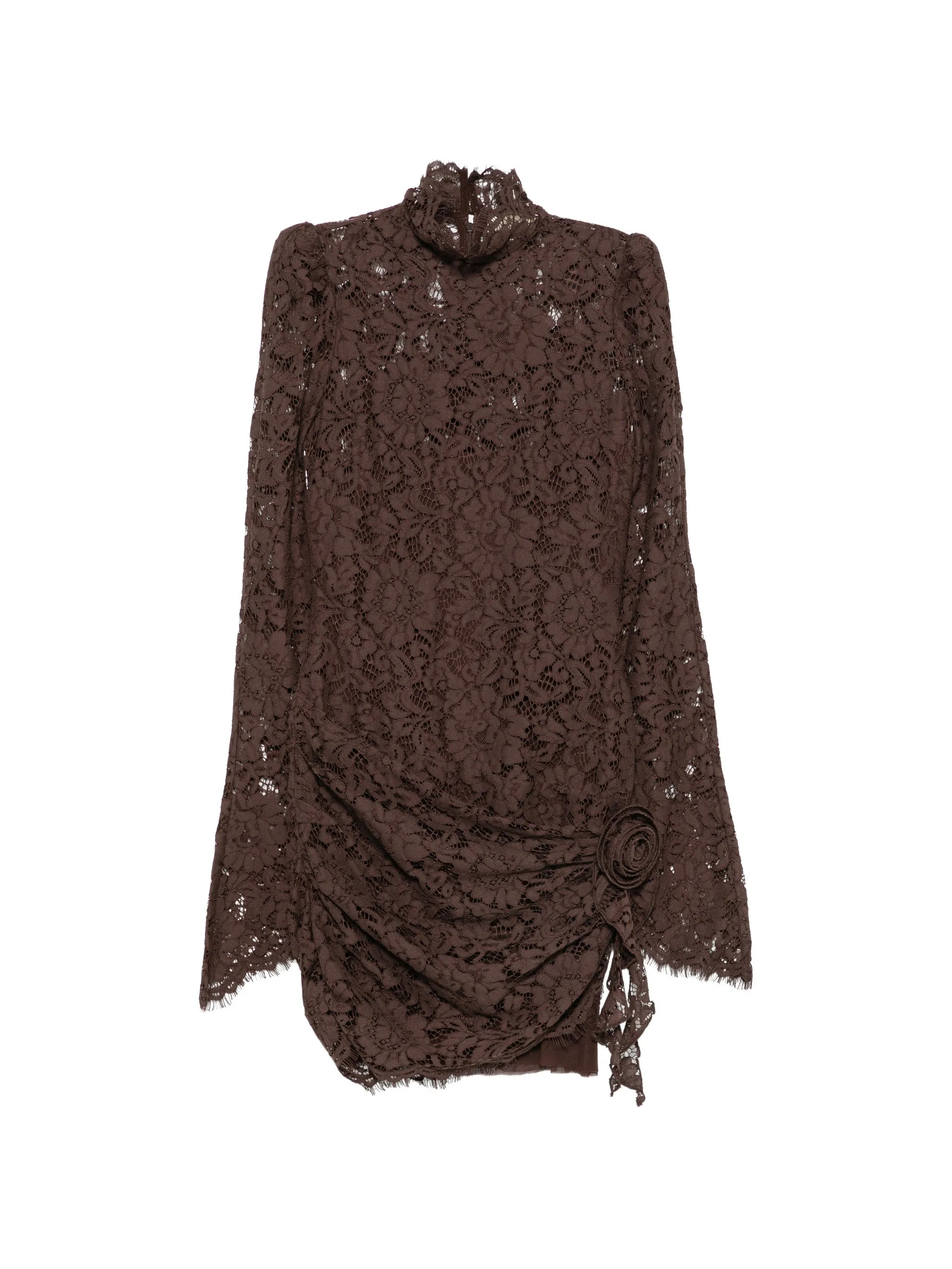 Bodita lace rosette-detail mini dress