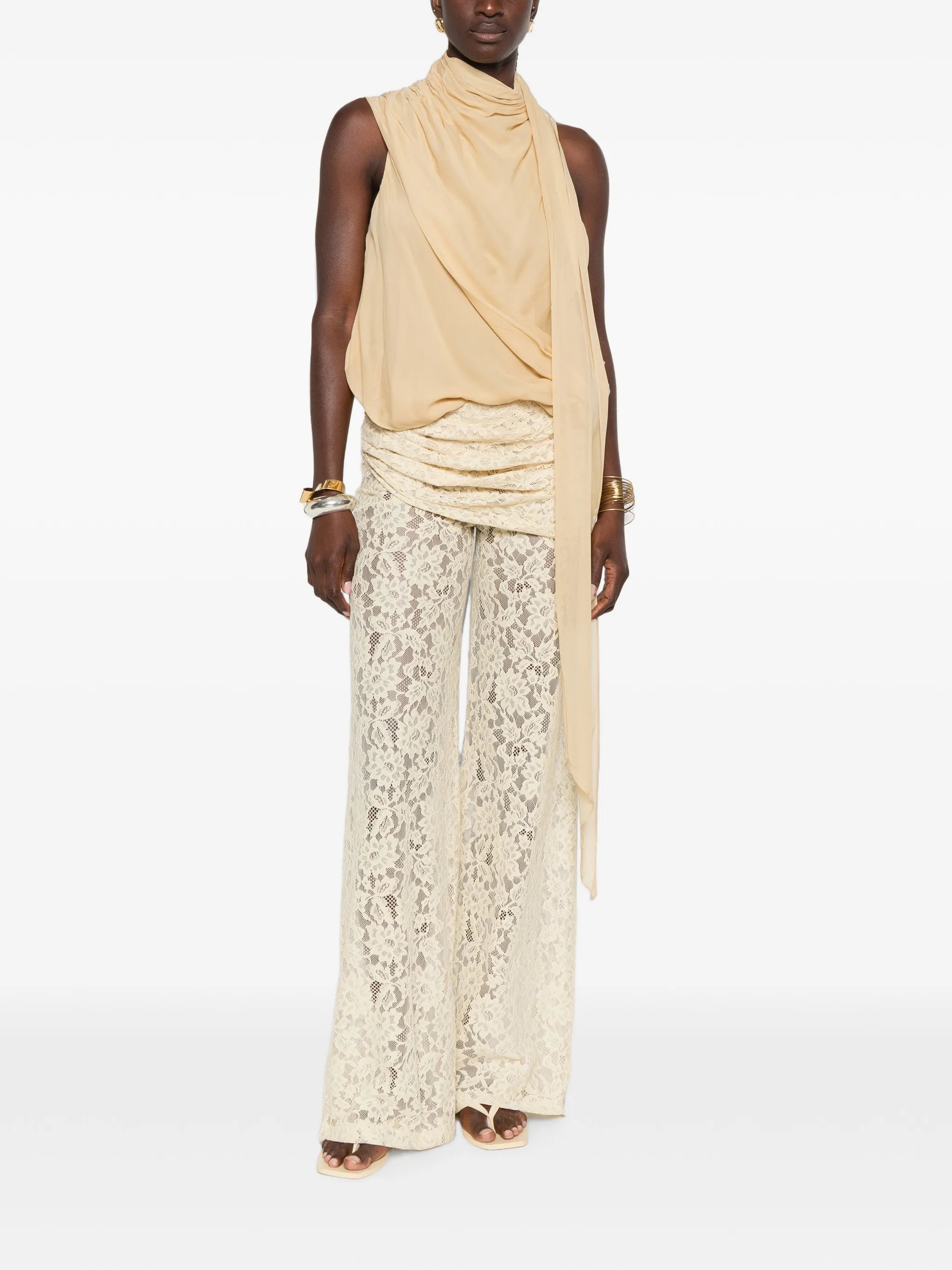 Rocio floral-lace trousers