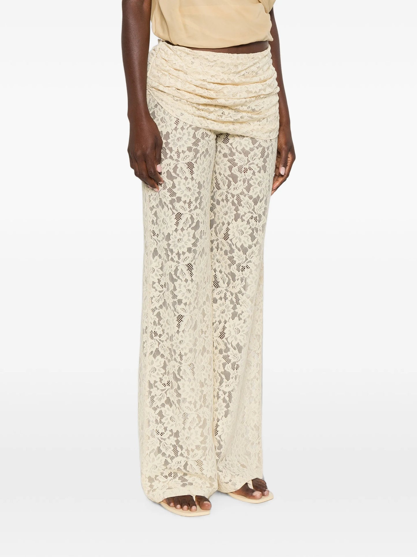 Rocio floral-lace trousers