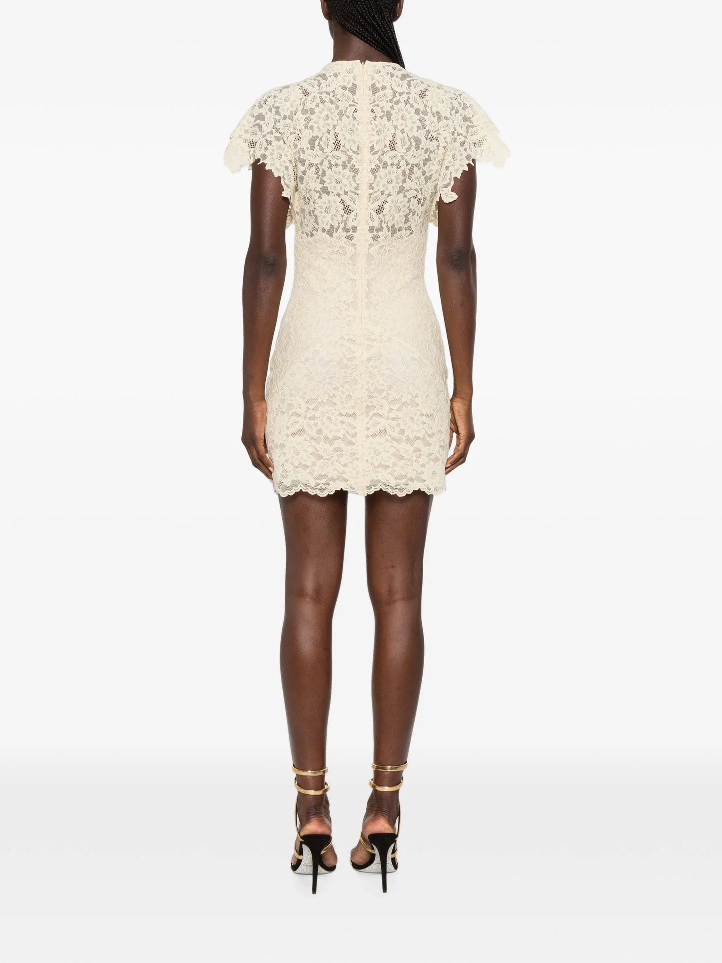 Laia lace-overlay mini dress