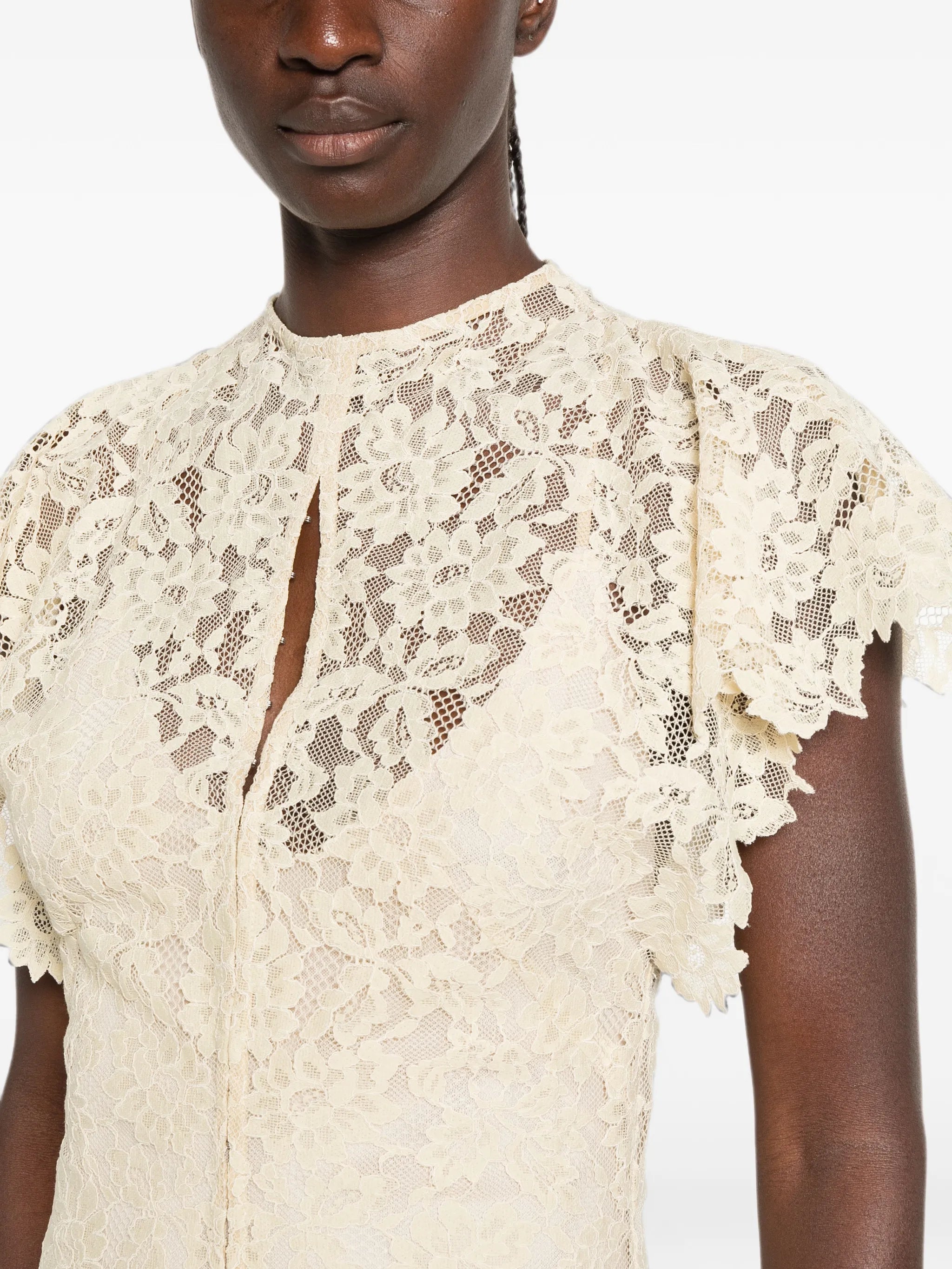 Laia lace-overlay mini dress