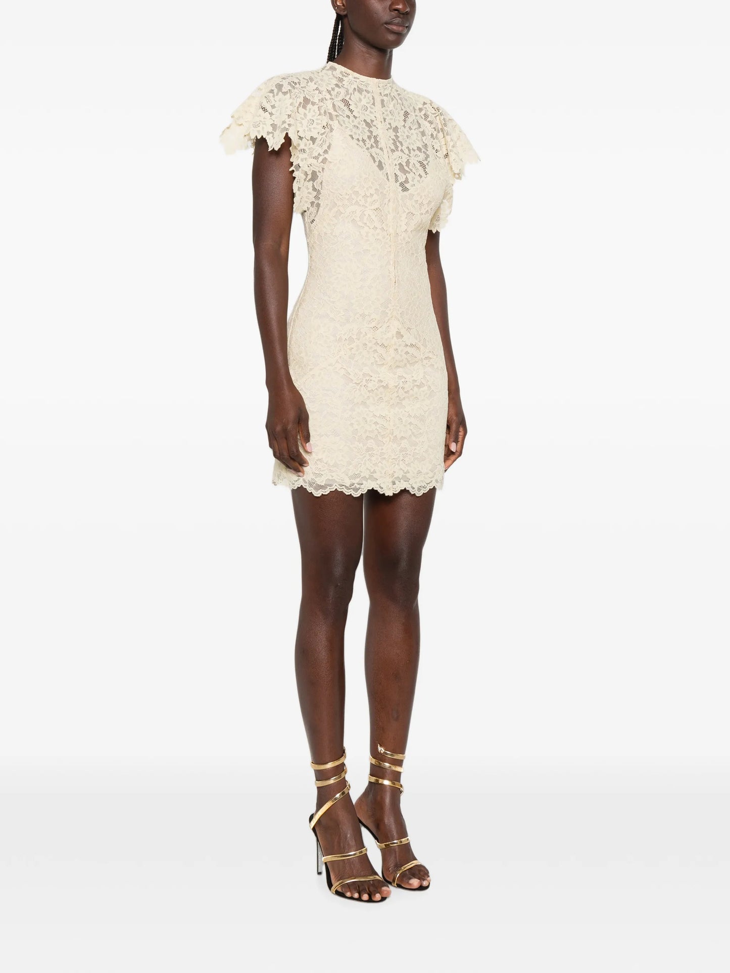 Laia lace-overlay mini dress