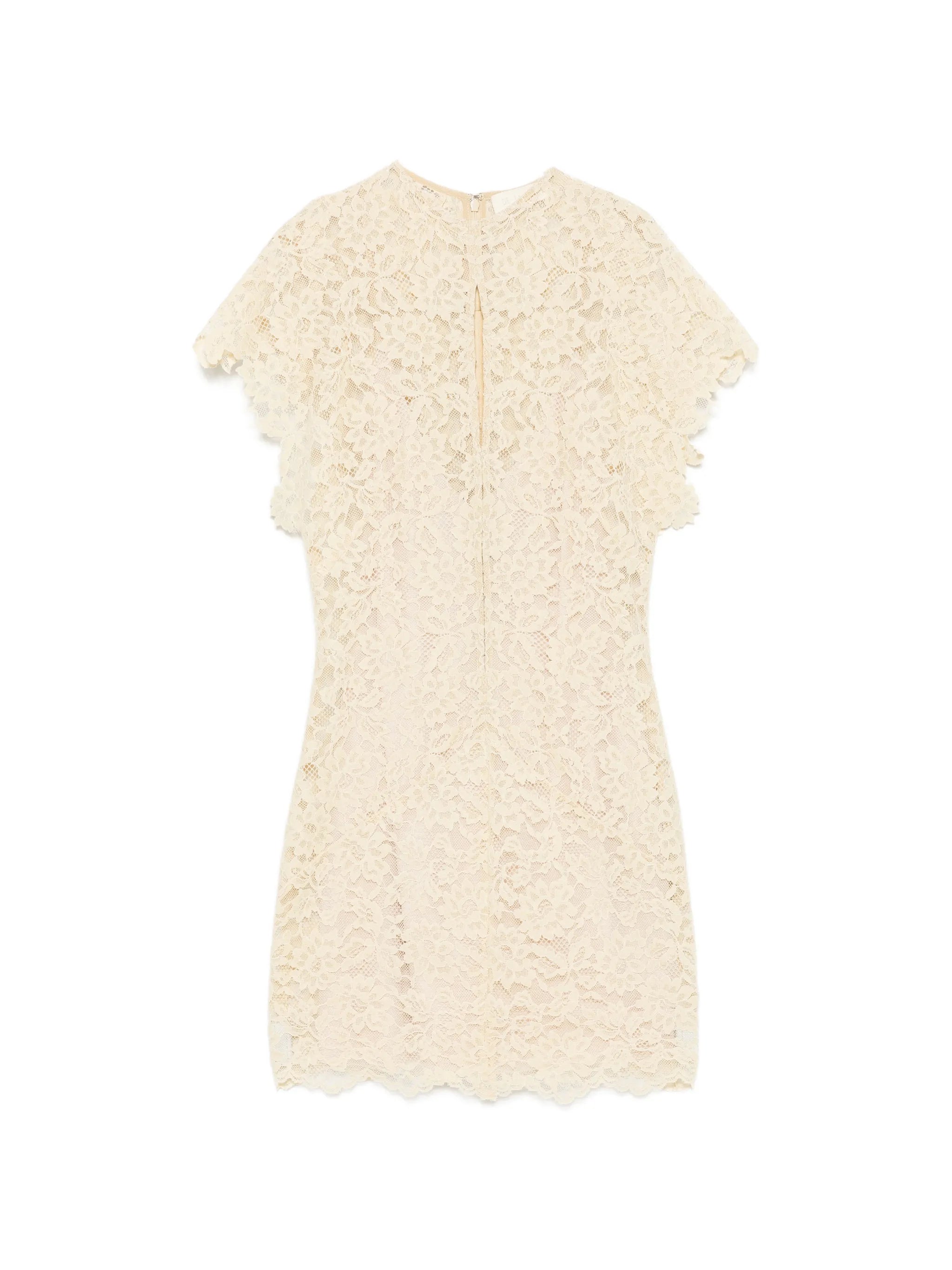 Laia lace-overlay mini dress