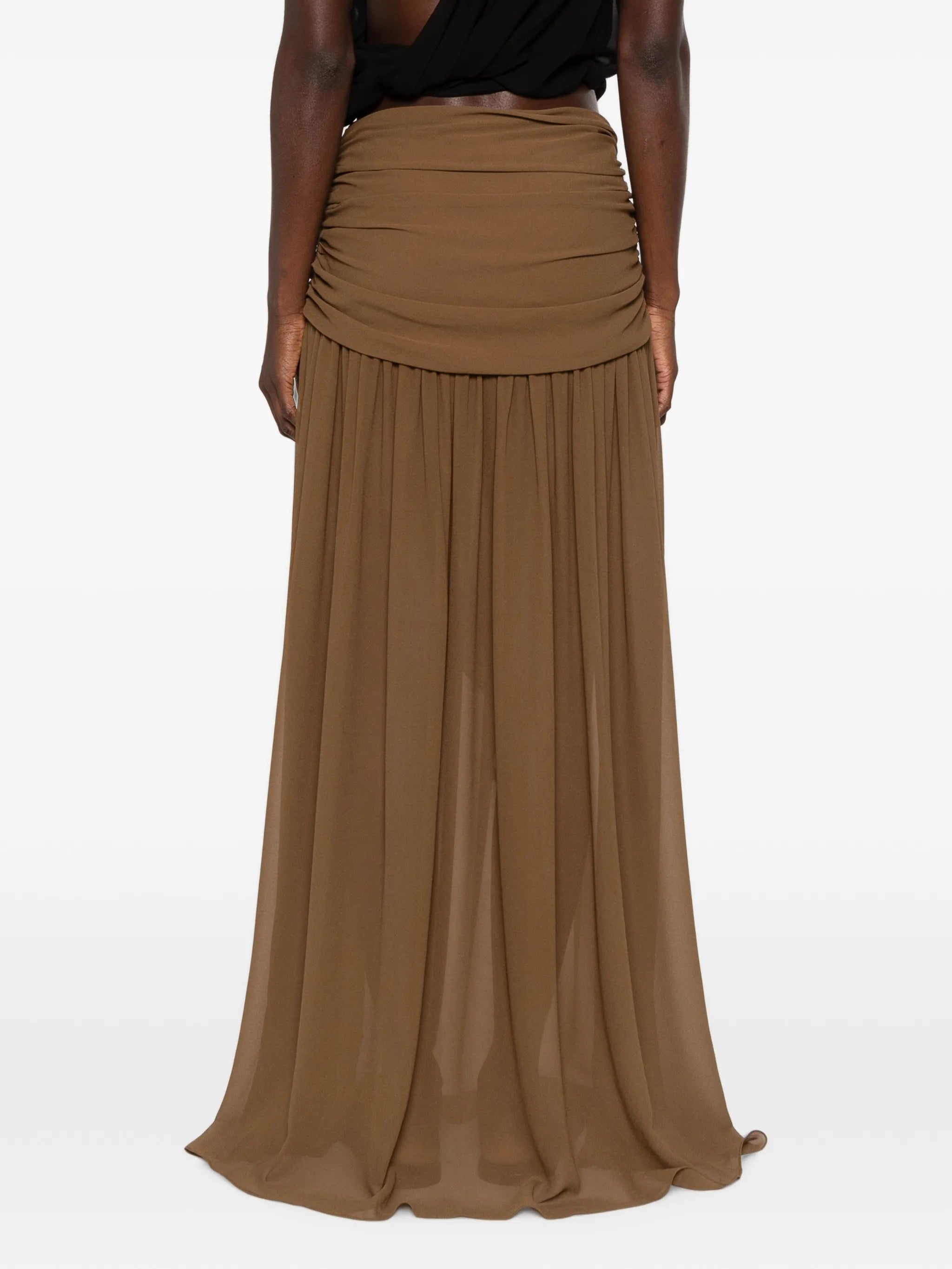 Agapito ruched maxi skirt