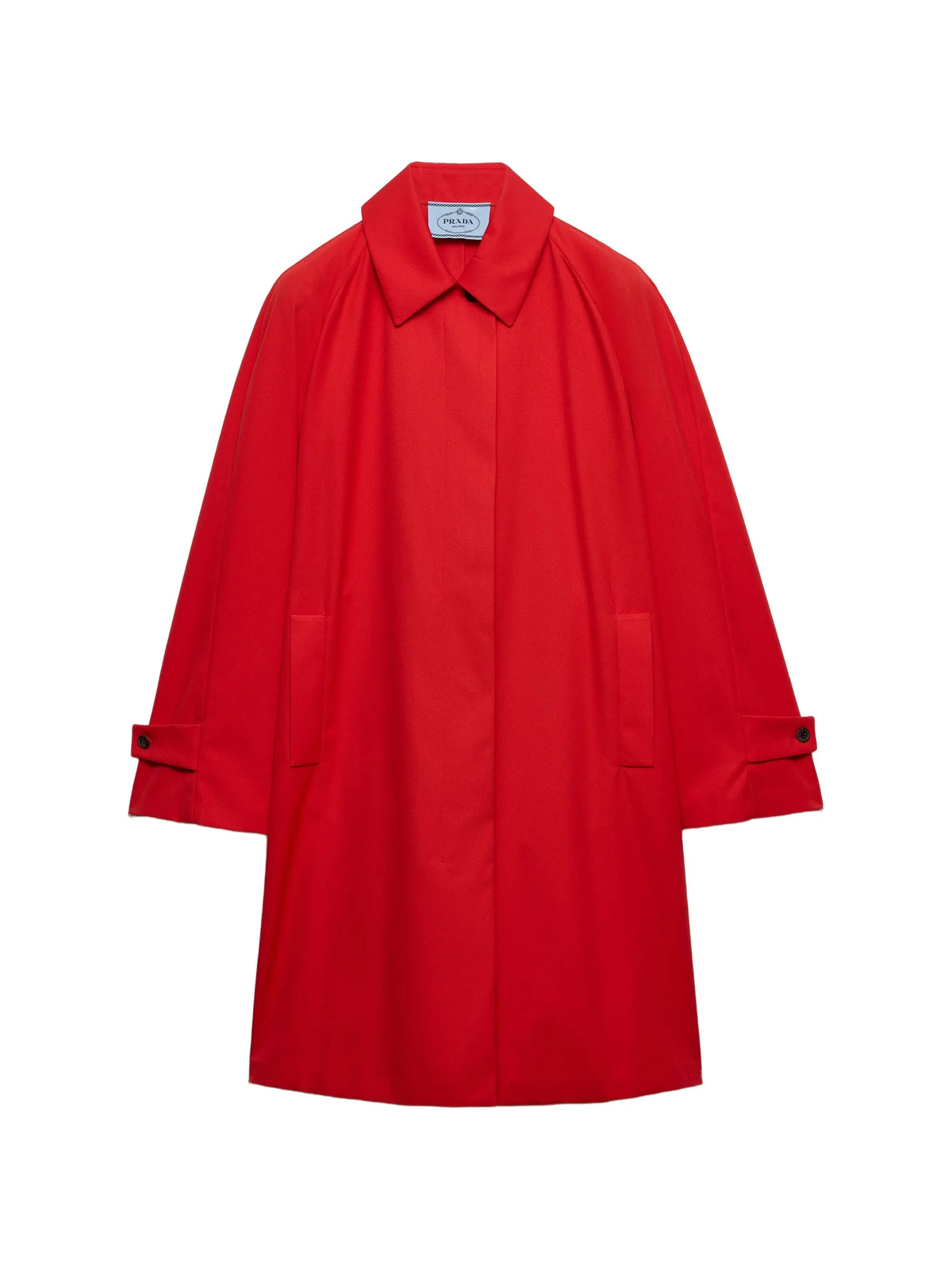 single-breasted gabardine coat