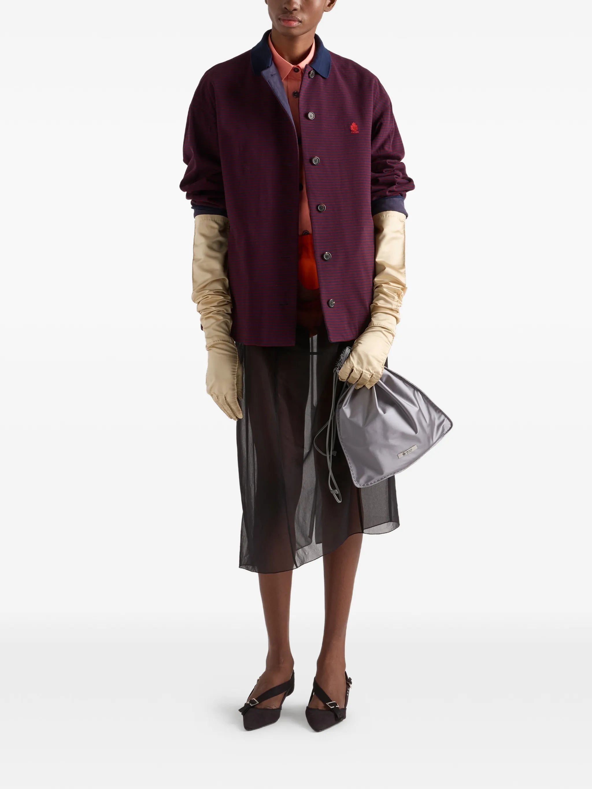 piqué blouson jacket