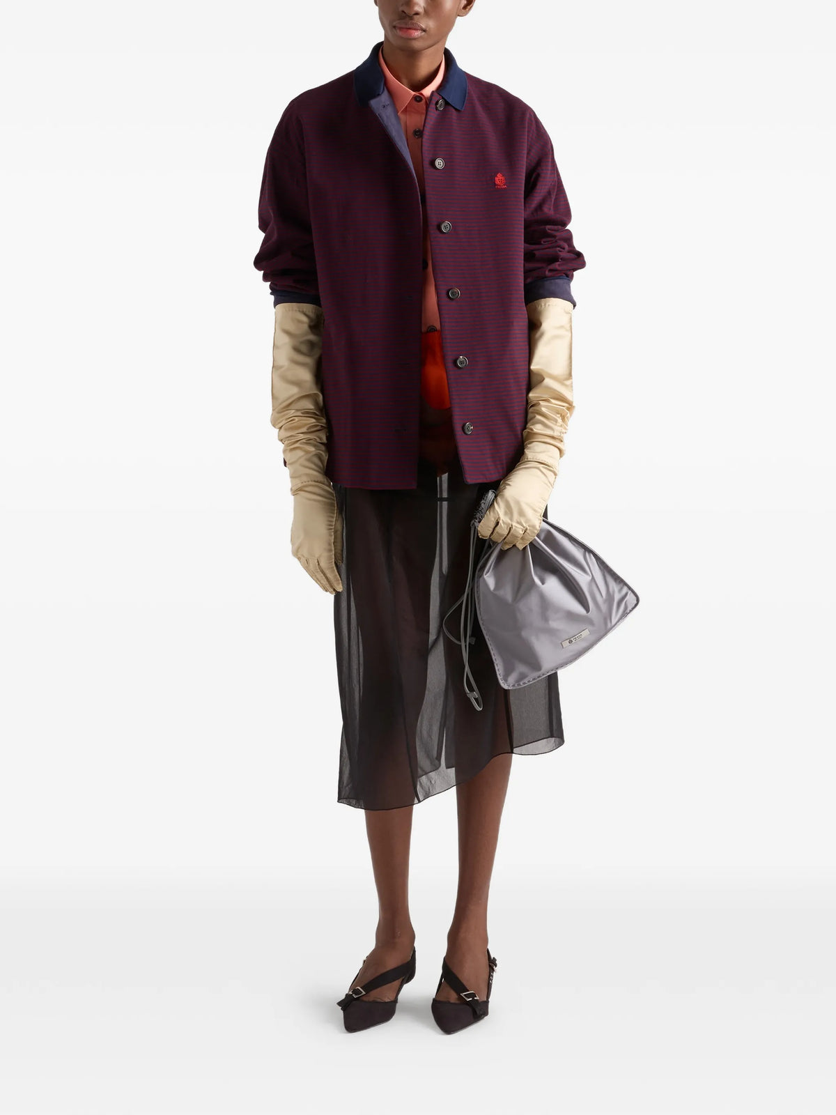 piqué blouson jacket