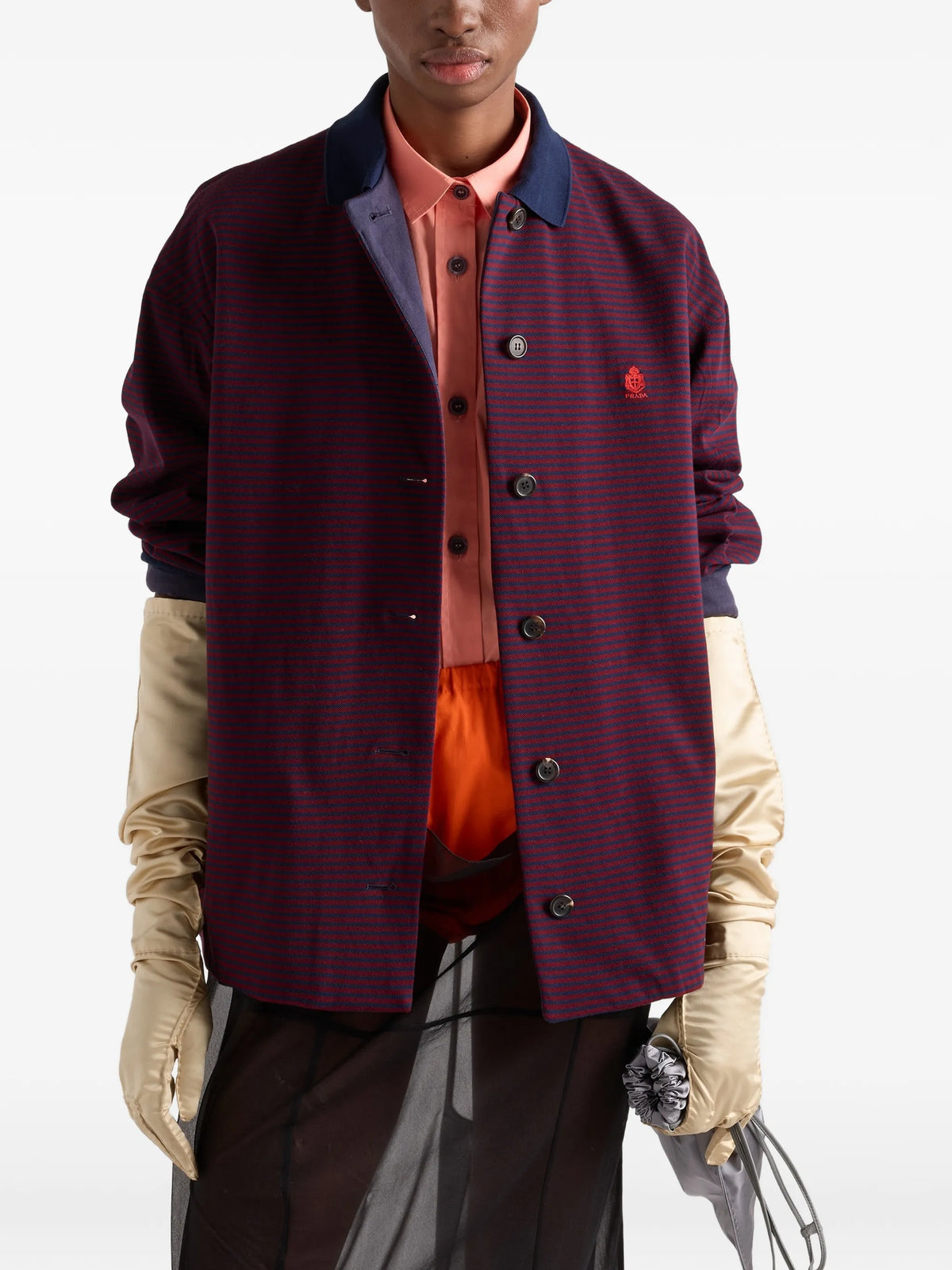piqué blouson jacket
