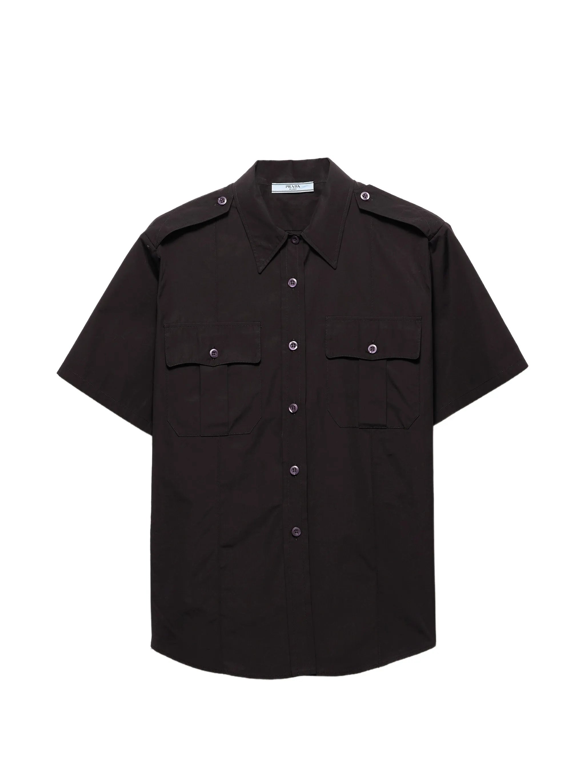 short-sleeved poplin shirt