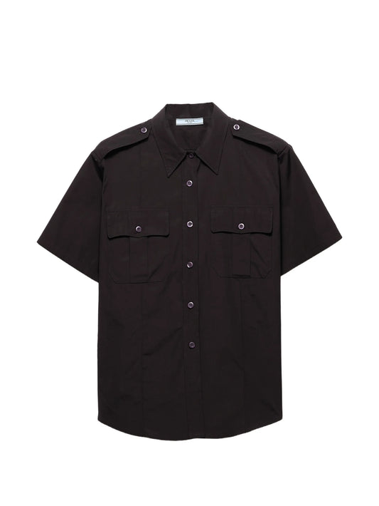 short-sleeved poplin shirt