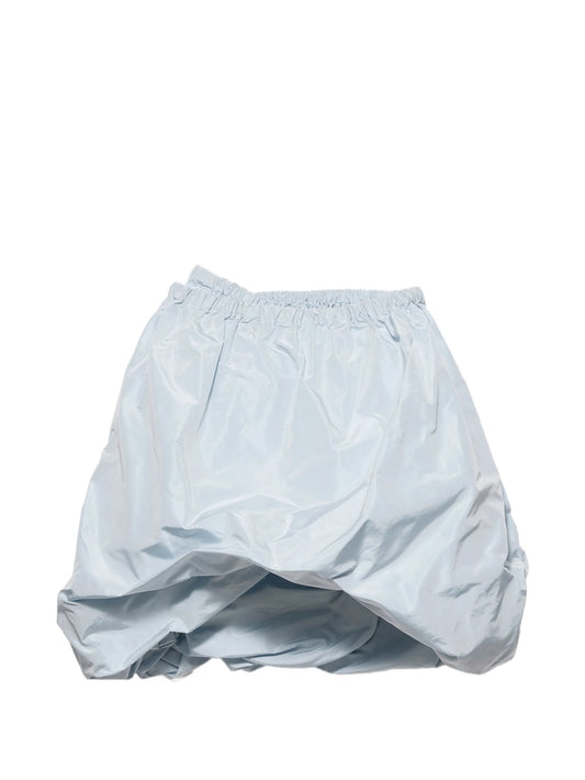 elastic-waist mini skirt