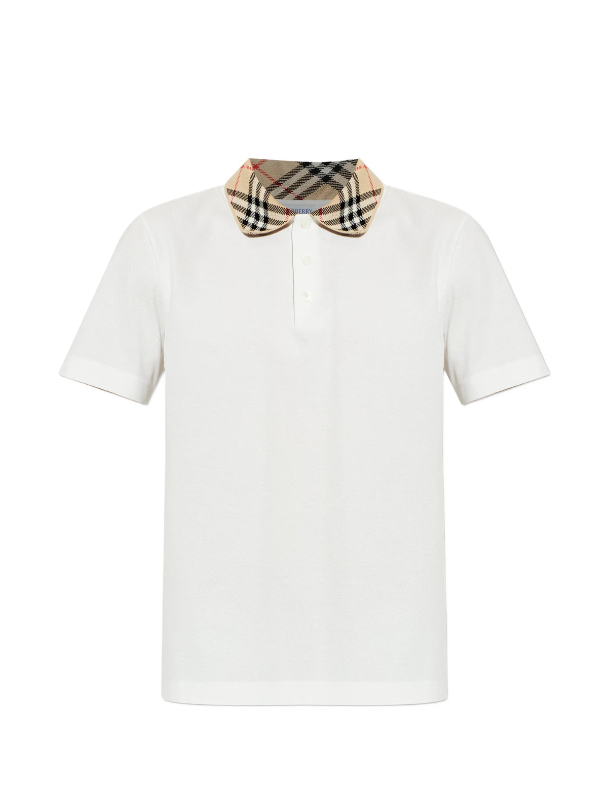 Check collar polo shirt