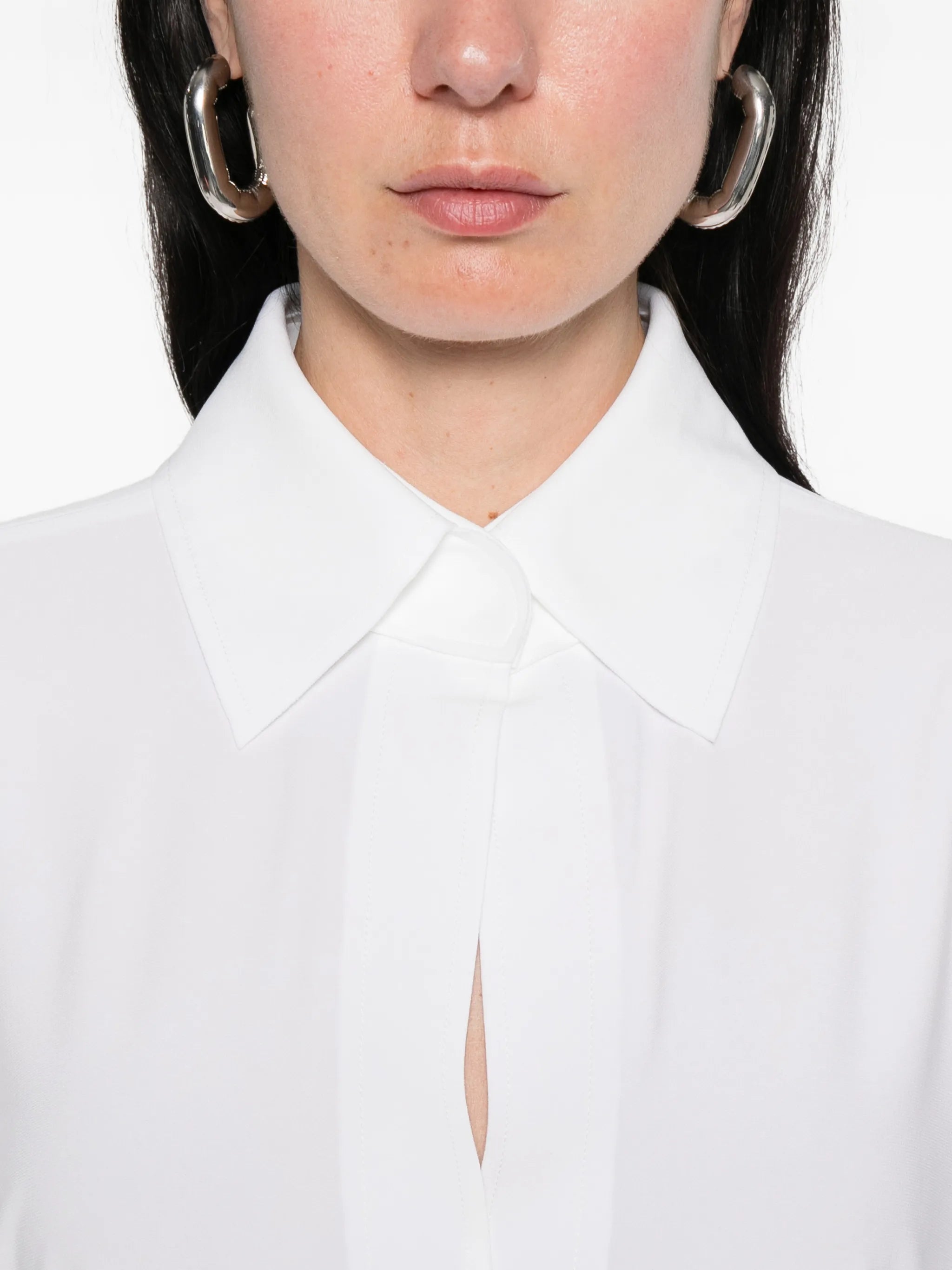 shirt-collar jumpsuit