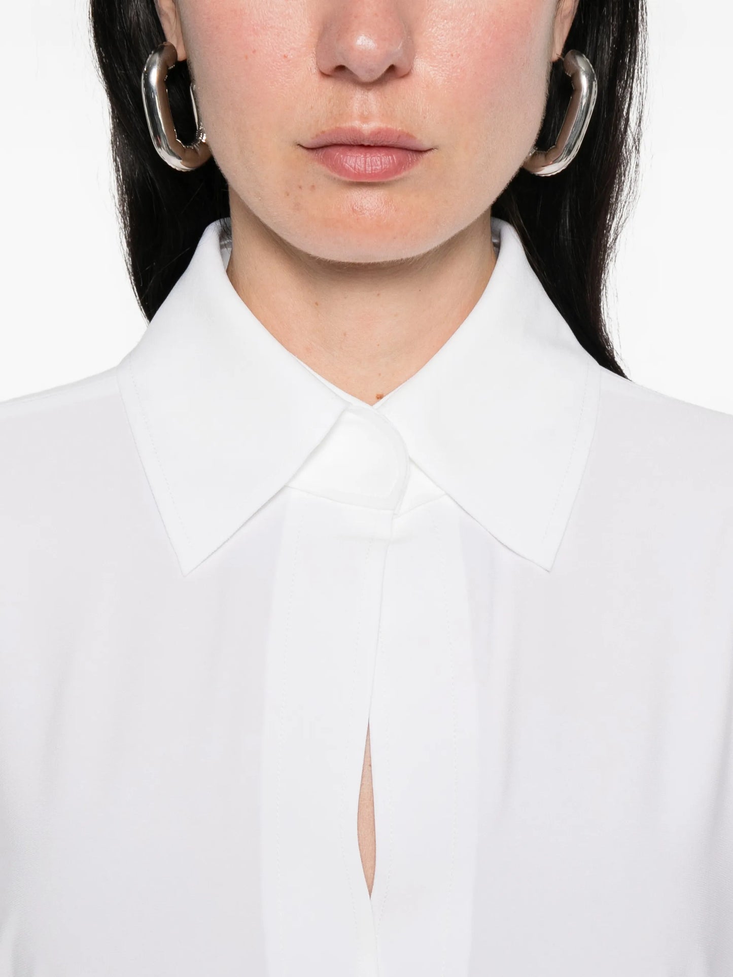 shirt-collar jumpsuit