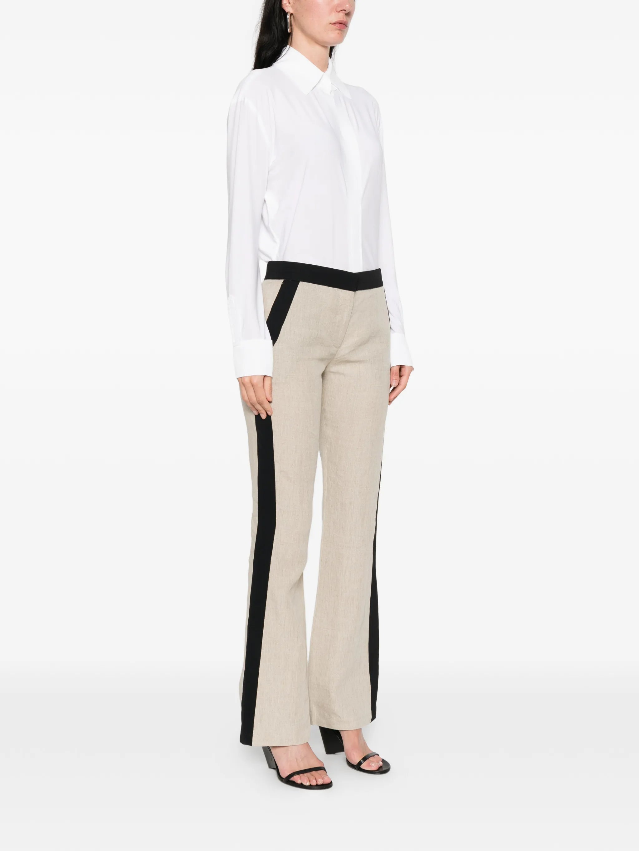 shirt-collar jumpsuit