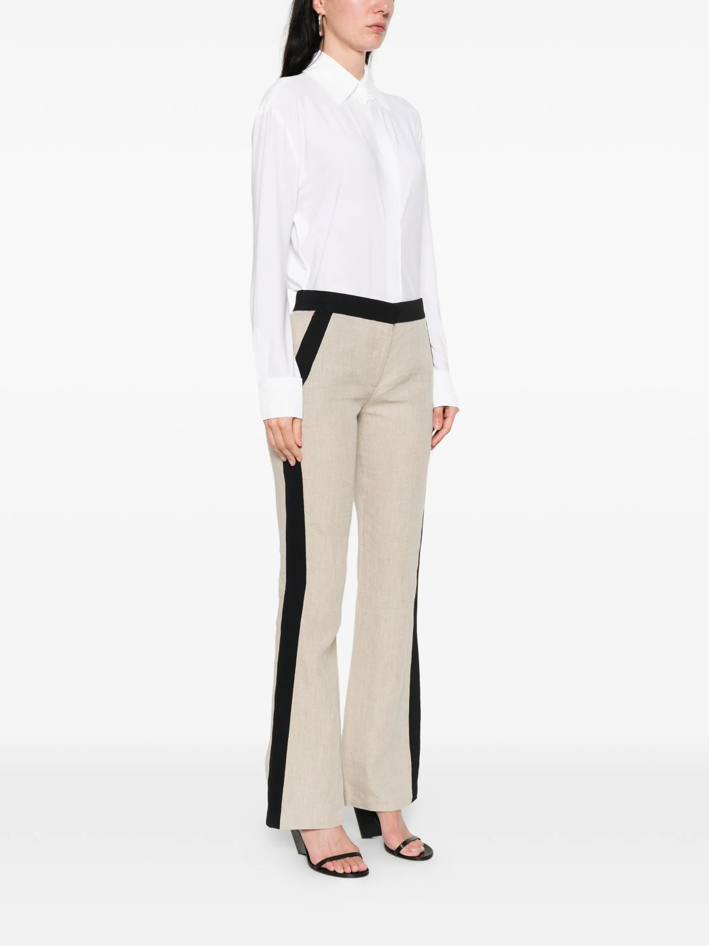 shirt-collar jumpsuit