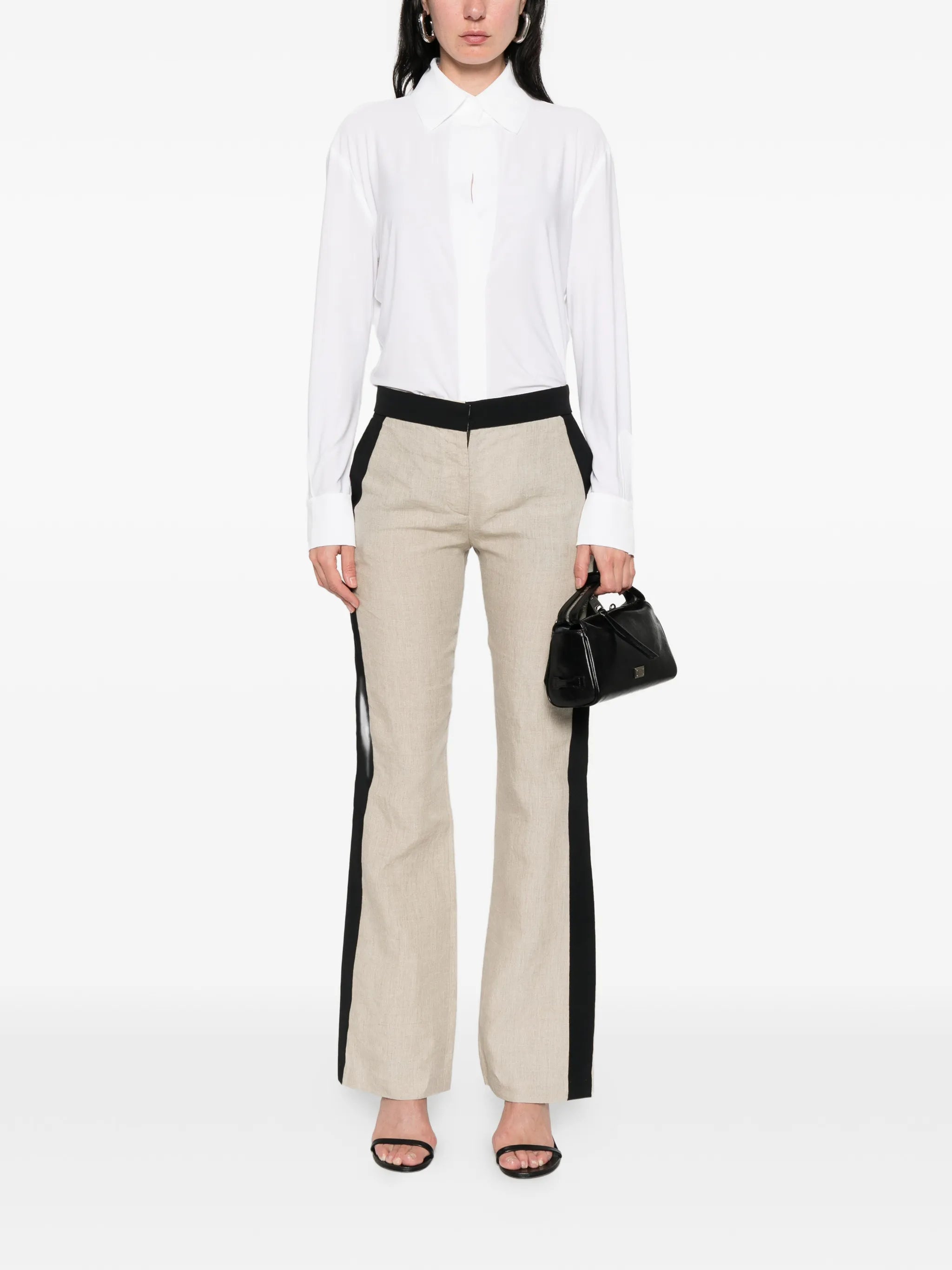 shirt-collar jumpsuit