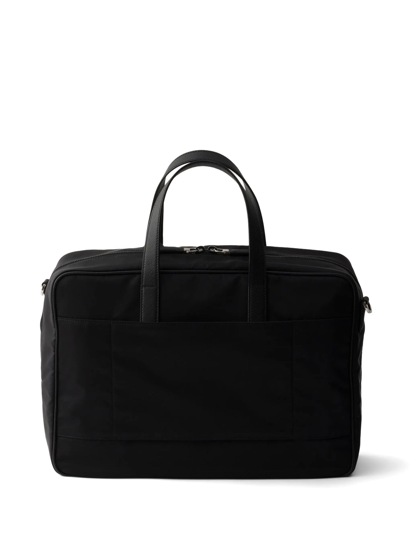 Re-Nylon and saffiano leather work bag