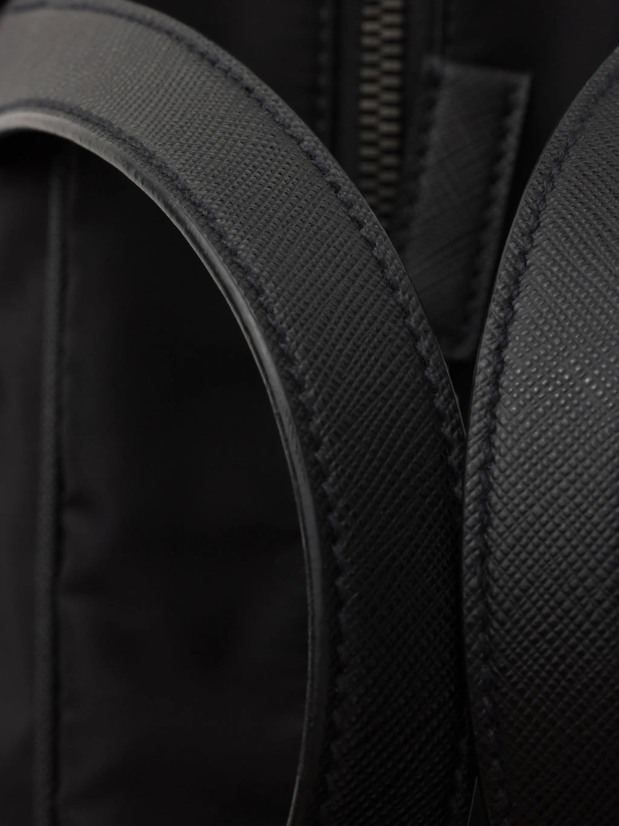 Re-Nylon and saffiano leather work bag