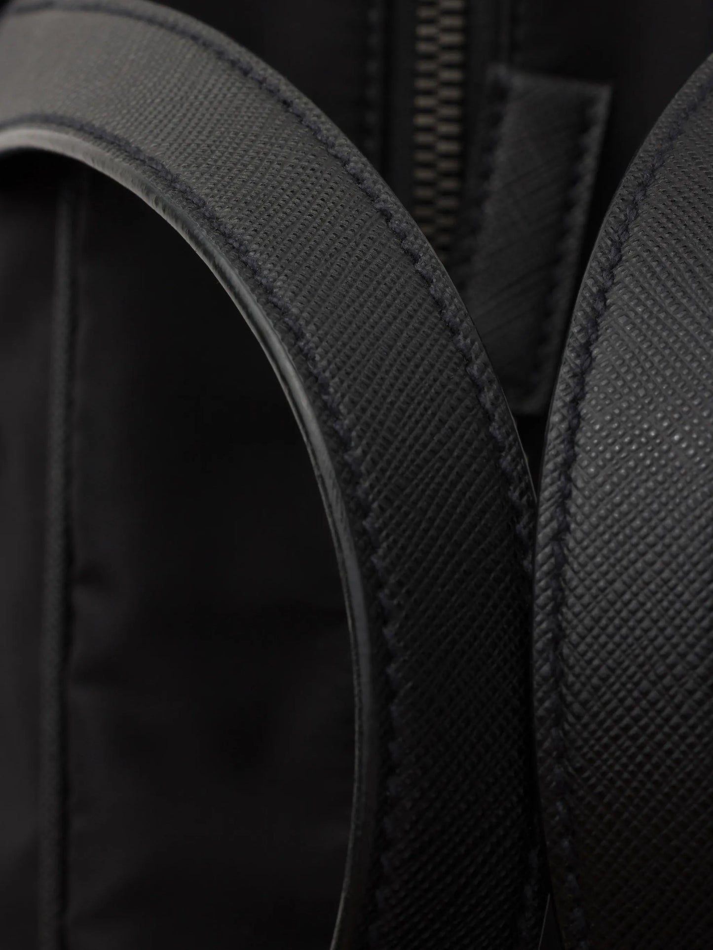 Re-Nylon and saffiano leather work bag