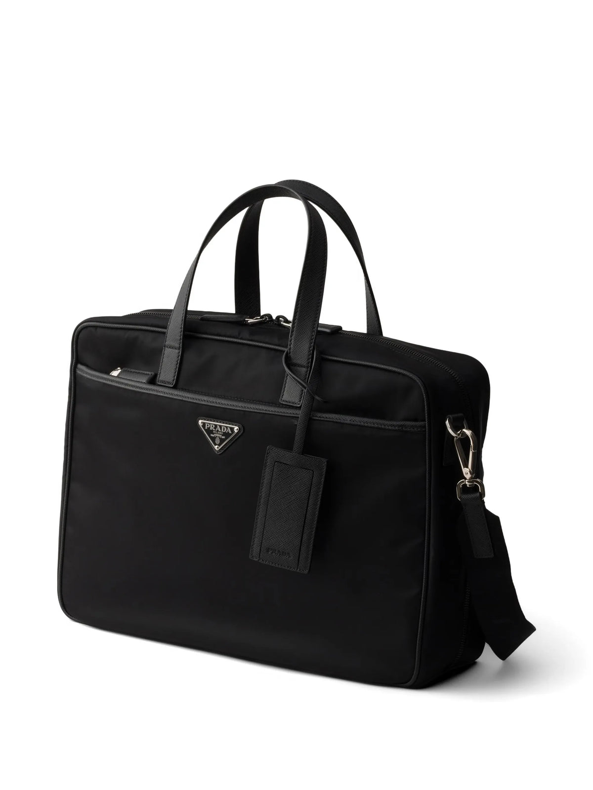 Re-Nylon and Saffiano leather work bag