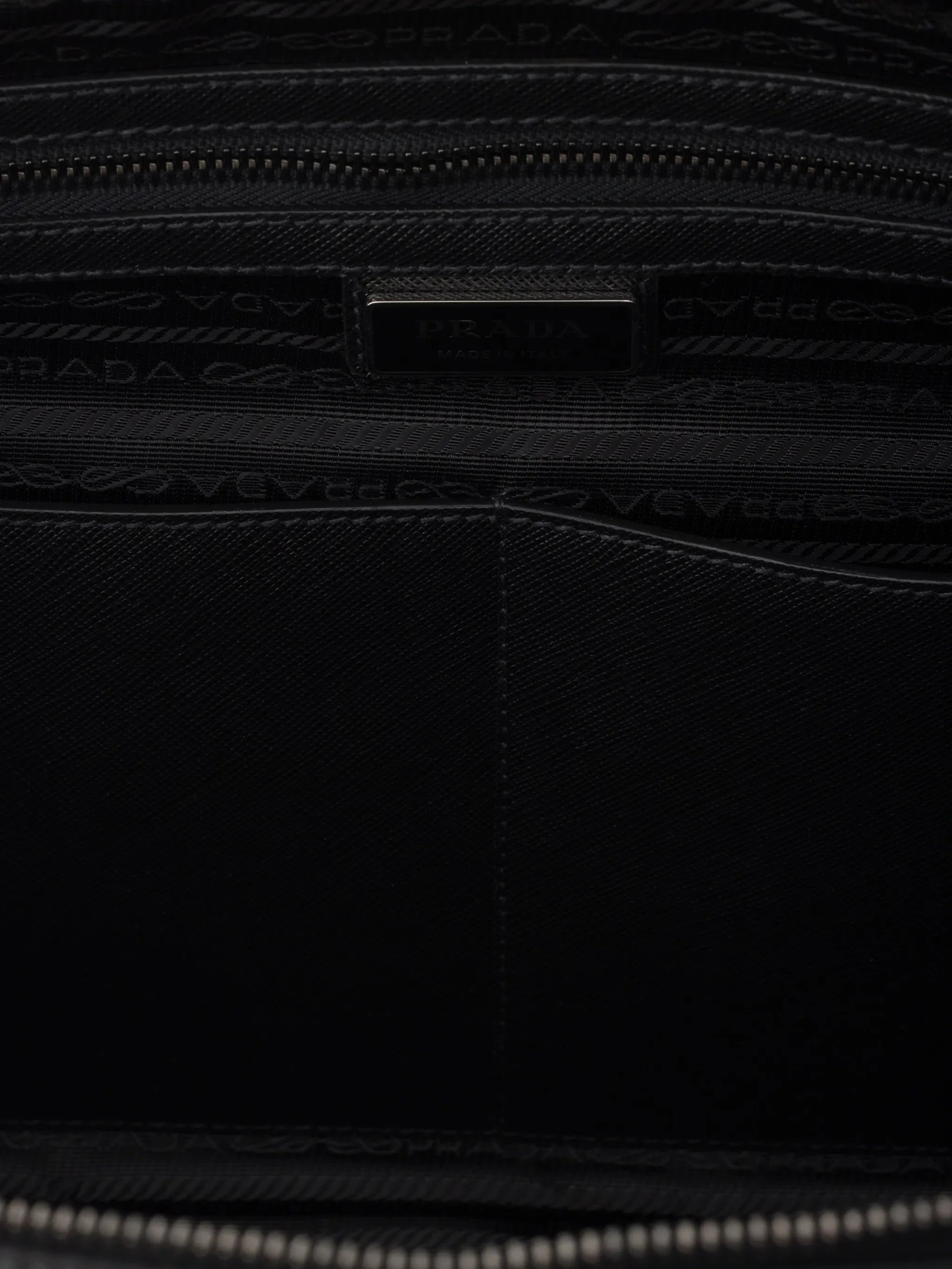 Re-Nylon and saffiano leather work bag