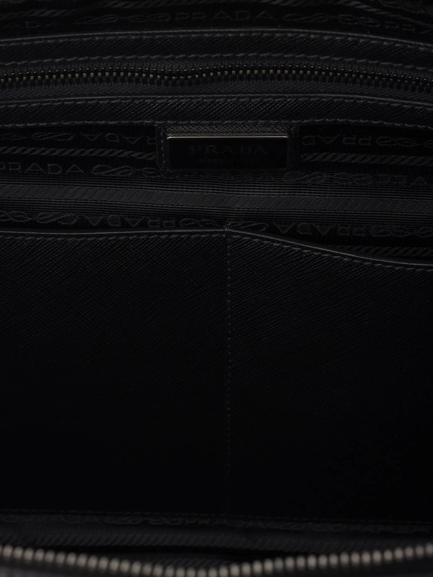 Re-Nylon and saffiano leather work bag