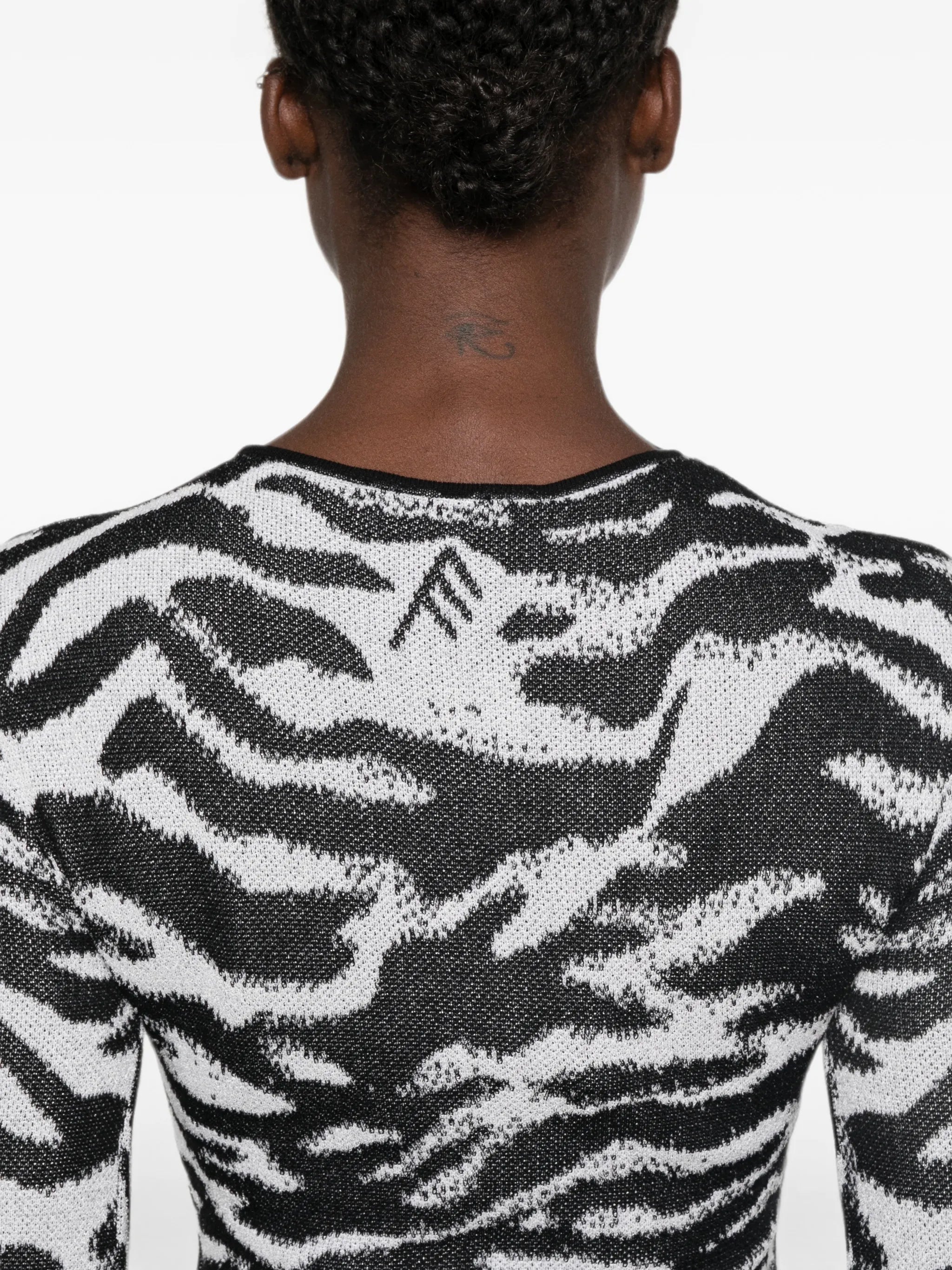 zebra-print long-sleeve cardigan