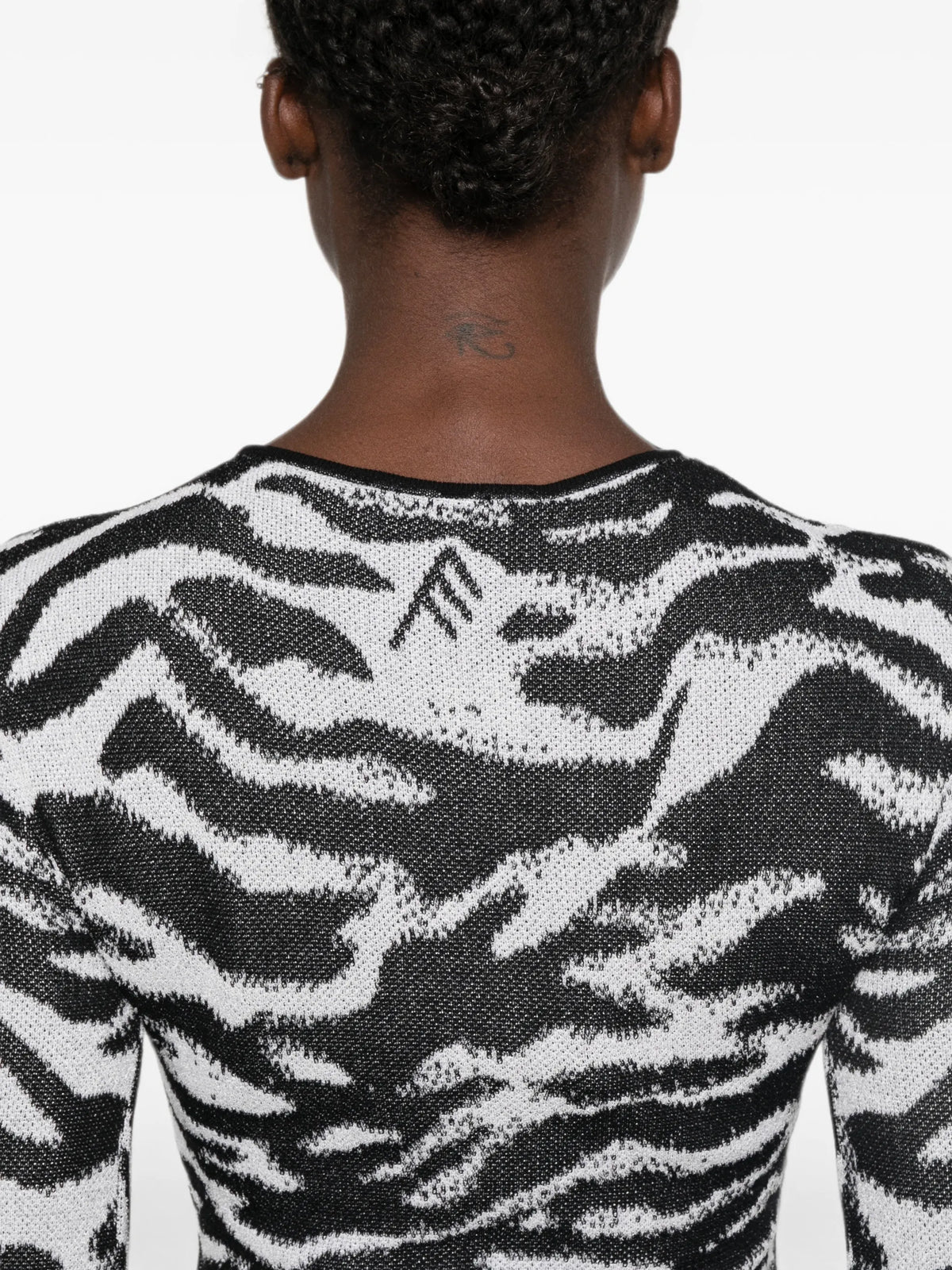zebra-print long-sleeve cardigan