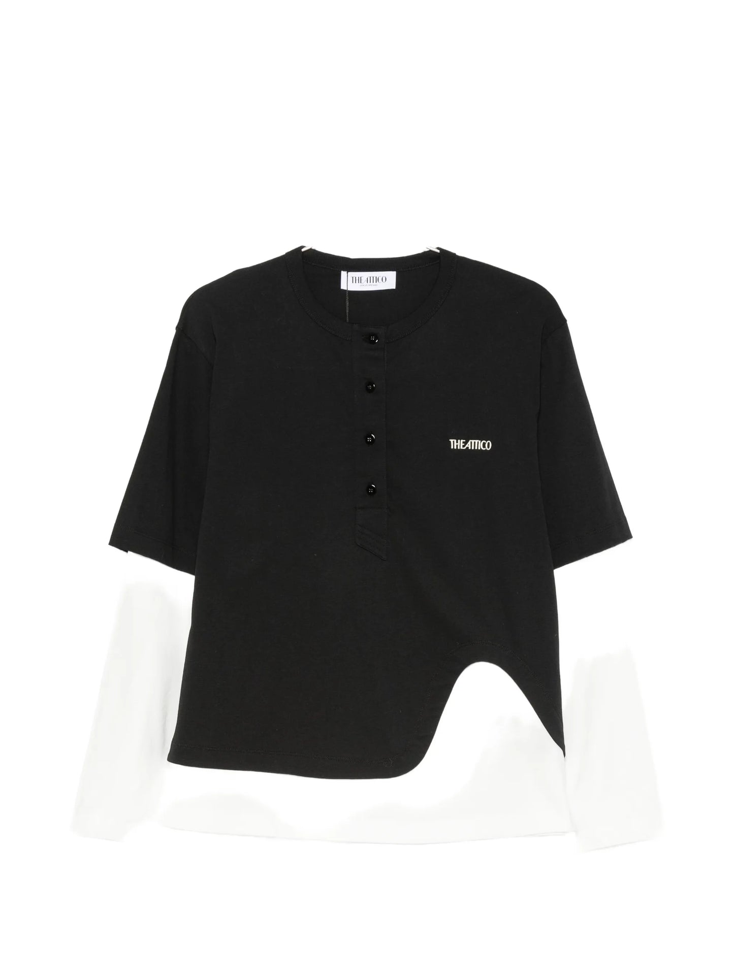 double-layered asymmetric T-shirt